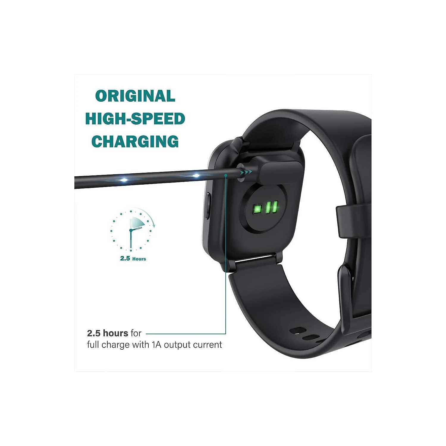Chargeur pour montre intelligente ID208 Plus, câble de recharge USB magnétique Câble de chargement de rechange compatible avec WMK ID208