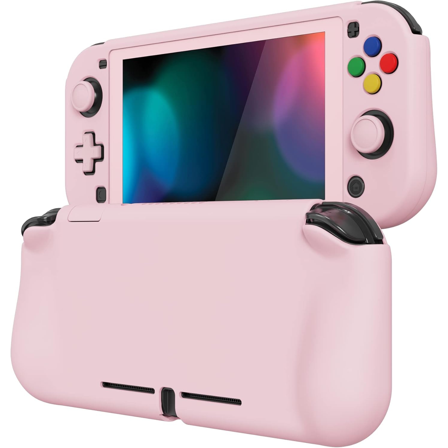 ZealProtect Protective Case for Nintendo Switch Lite w/Screen Protector & Thumb Grip Caps & Button Caps -