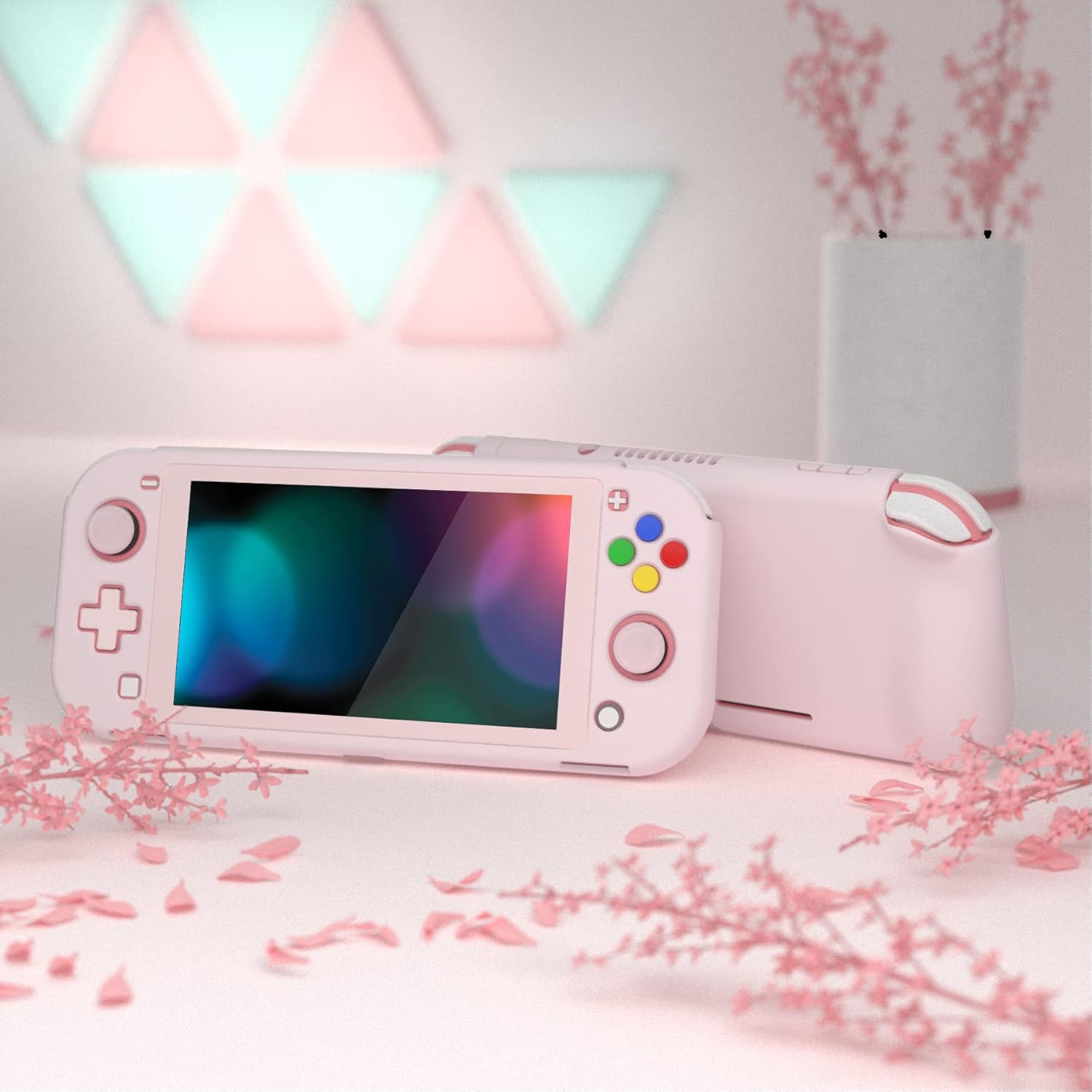 ZealProtect Protective Case for Nintendo Switch Lite w/Screen Protector & Thumb Grip Caps & Button Caps -