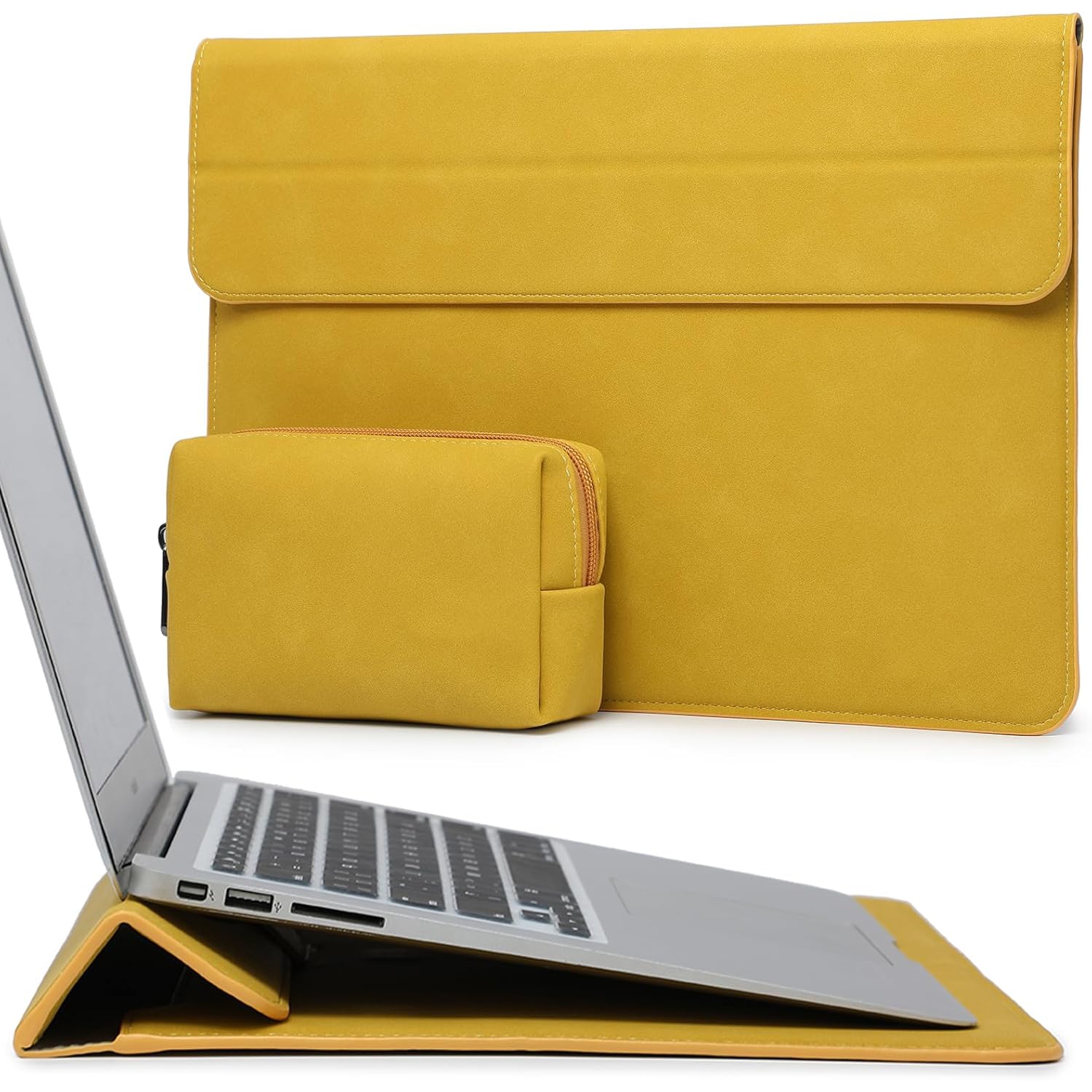 13.3-14 Inch Laptop Sleeve Cover with Case Stand Feature for MacBook Pro 14 M3/M2/M1 Pro/Max A2992 A2918 A2779