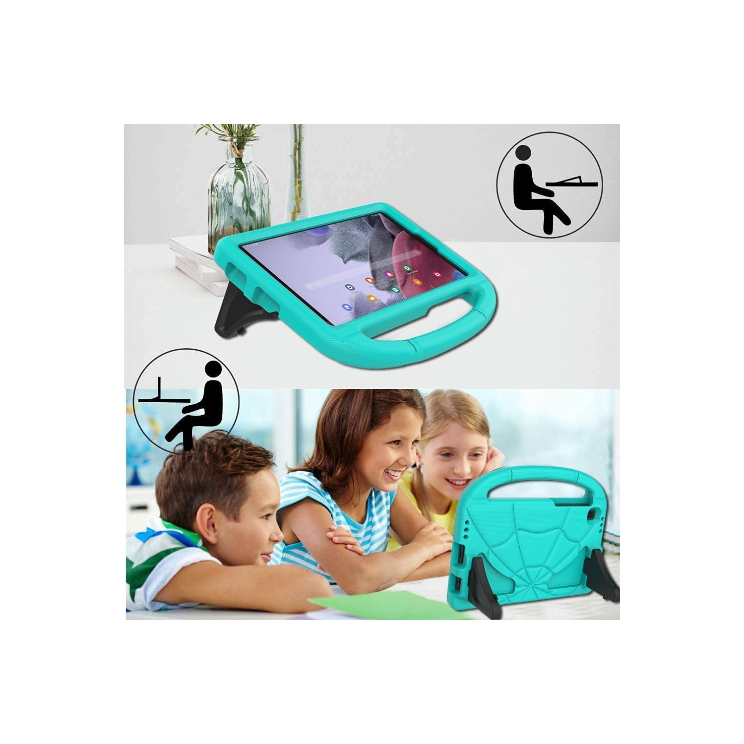 Étui pour enfants pour Galaxy Tab A7 Lite de 8,7&nbsp;po 2021 de Samsung, léger et antichoc, à l'épreuve des enfants