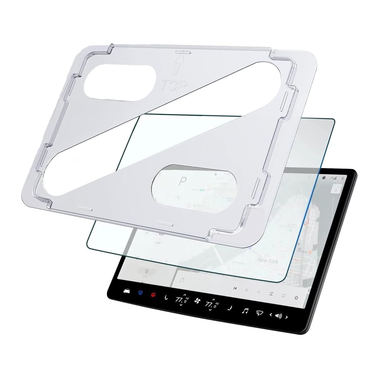 Matte Tempered Gl Screen Protector For 2017~Now Tesla Model 3 Model Y Center Control Touchscreen Auto-Alignment Kit