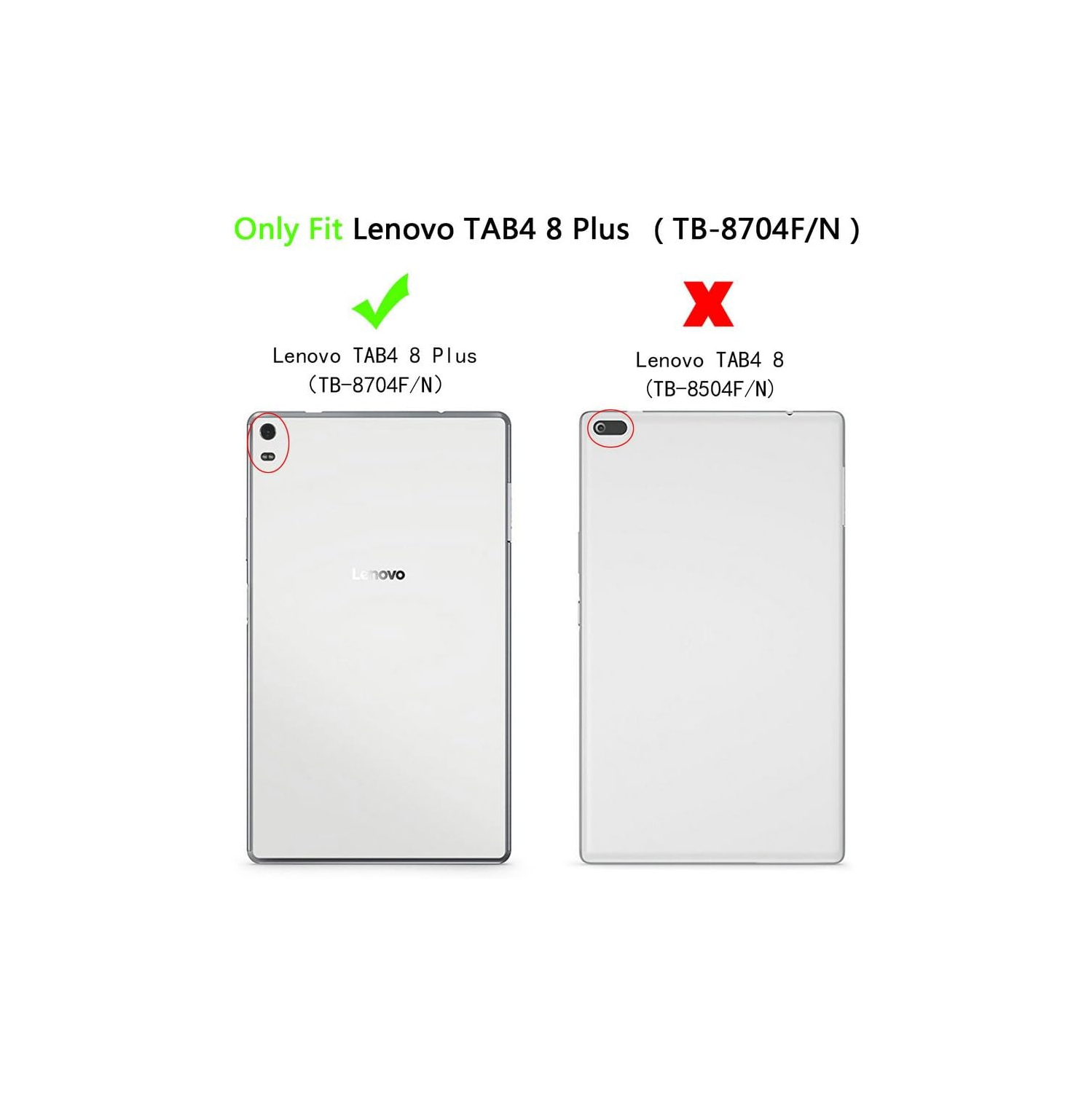 Custer Case pour Lenovo Tab 4 8 Plus TB-8704F TB-8704N PU Étui en cuir pour Lenovo Tab 4 8 Plus TB-8704F