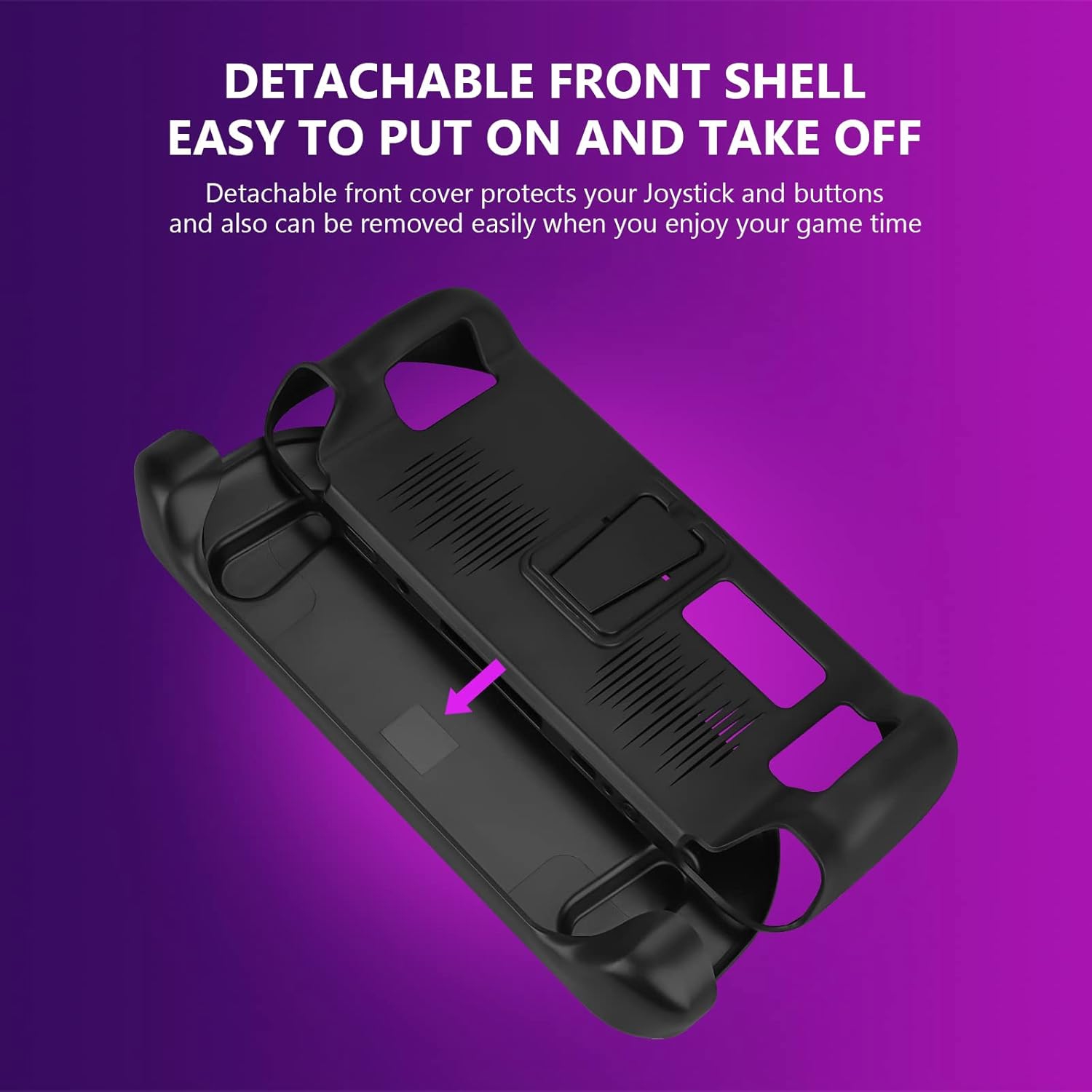 Étui de protection avec béquille compatible avec Steam Deck, protecteur de couvercle en TPUR avec base, couvercle protecteur