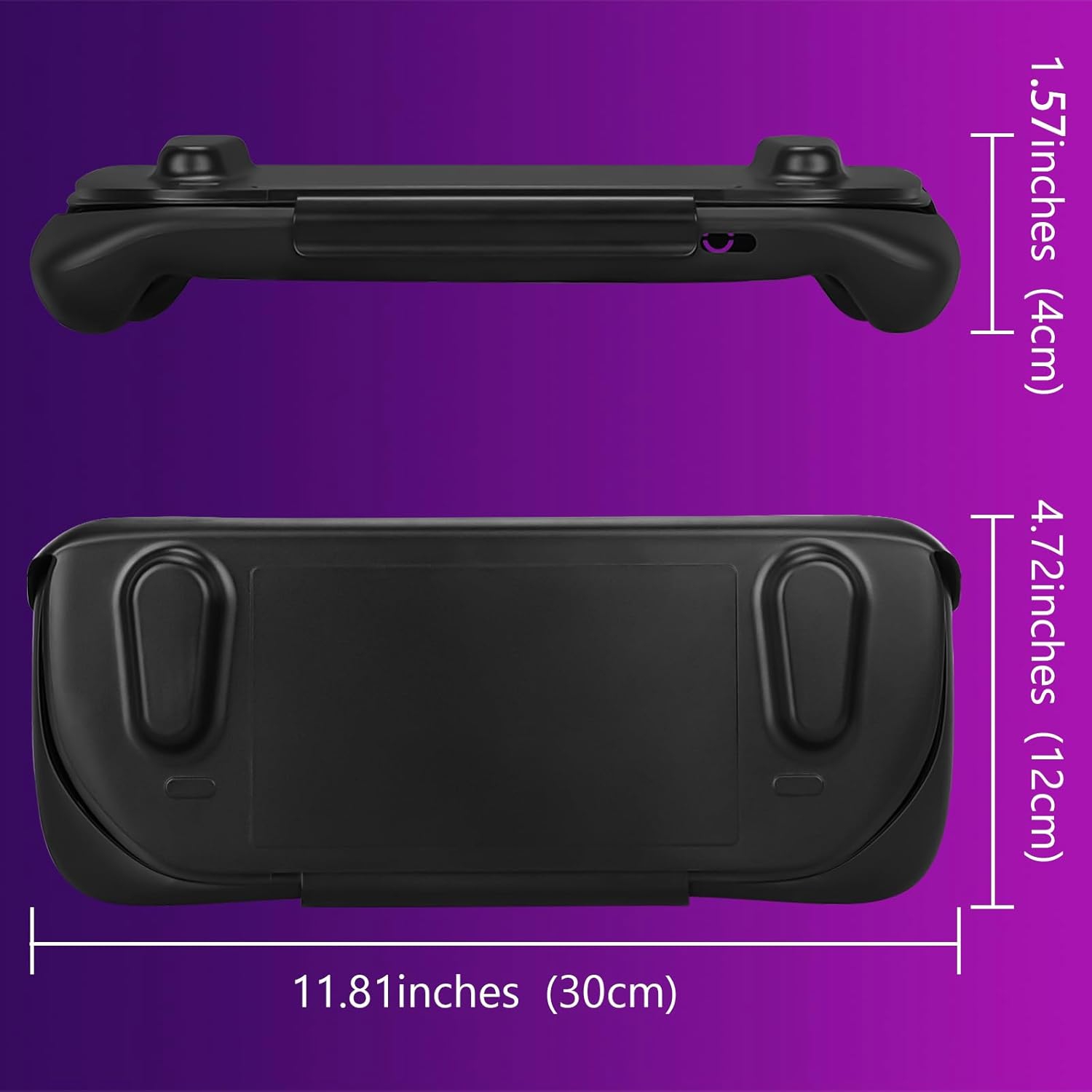 Étui de protection avec béquille compatible avec Steam Deck, protecteur de couvercle en TPUR avec base, couvercle protecteur