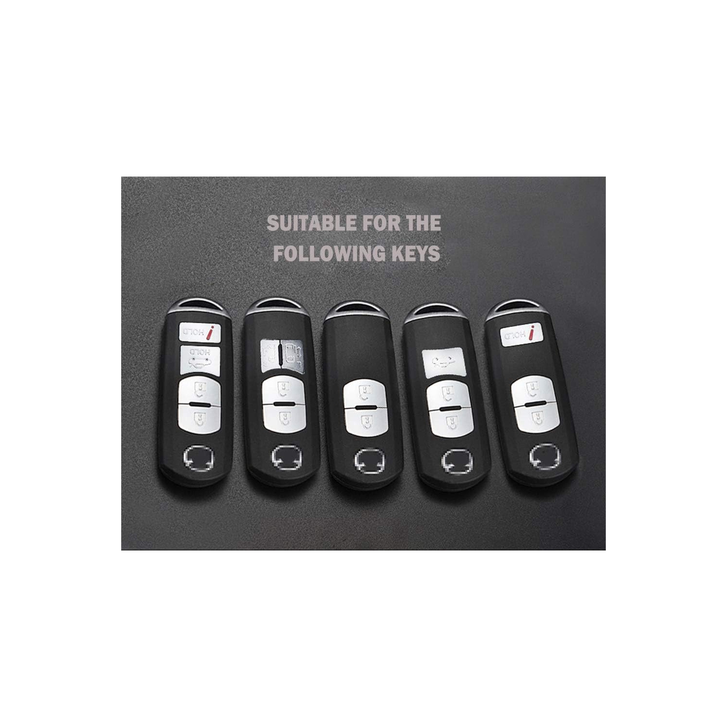 MAZDA Key Fob Cover with Keychain, Fit for 2/3/5/6/8 CX3 CX5 CX7 CX9 MX5