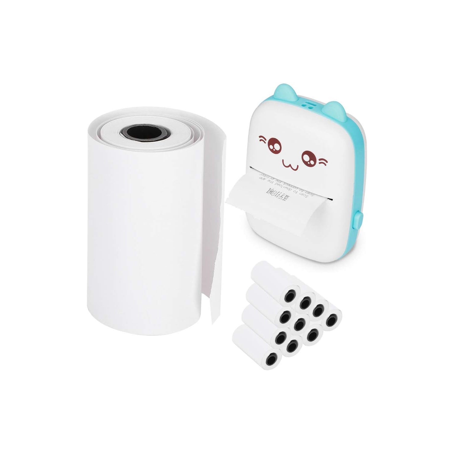 10 rouleaux de papier thermique pour appareils photo à impression thermique portatifs, fournitures scolaires, 19.7 pi en longueur, 2,2 po