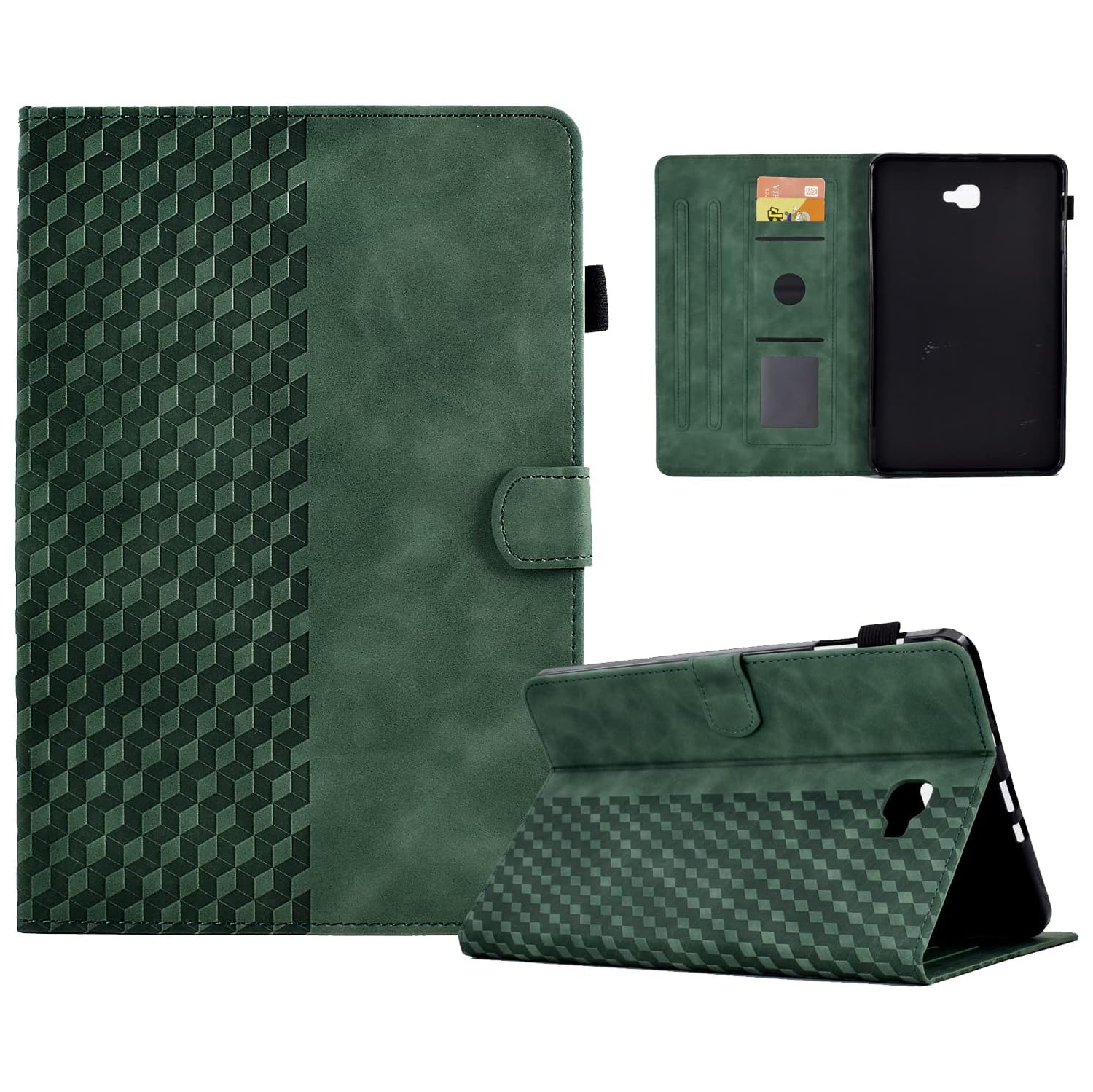 Samsung – Étui pour tablette Galaxy Tab A 10,1 po 2016 po, étui folio avec support en cuir PU à motif en relief avec [