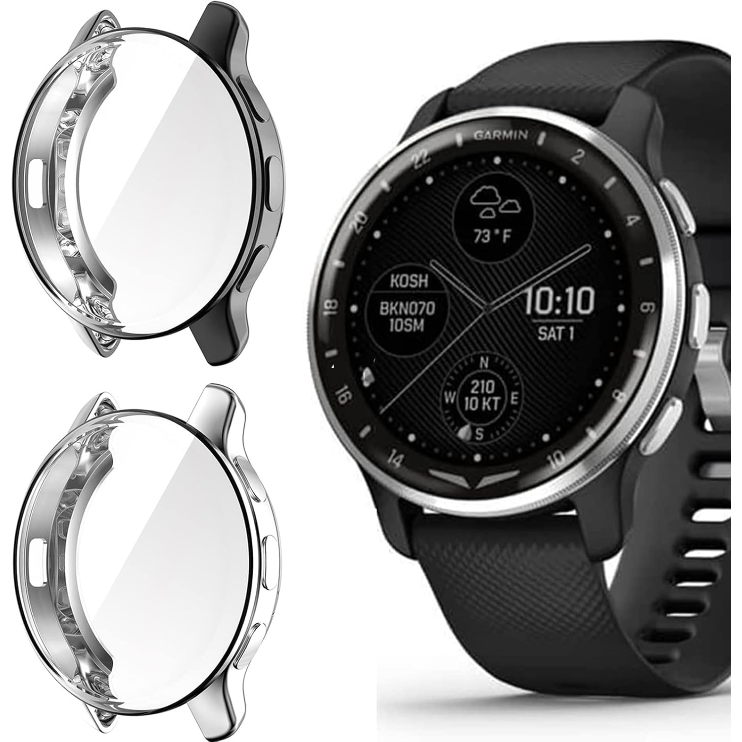 Compatible for Garmin D2 Air Case, All-Around Protective TPU Cover Screen Protector Case Cover