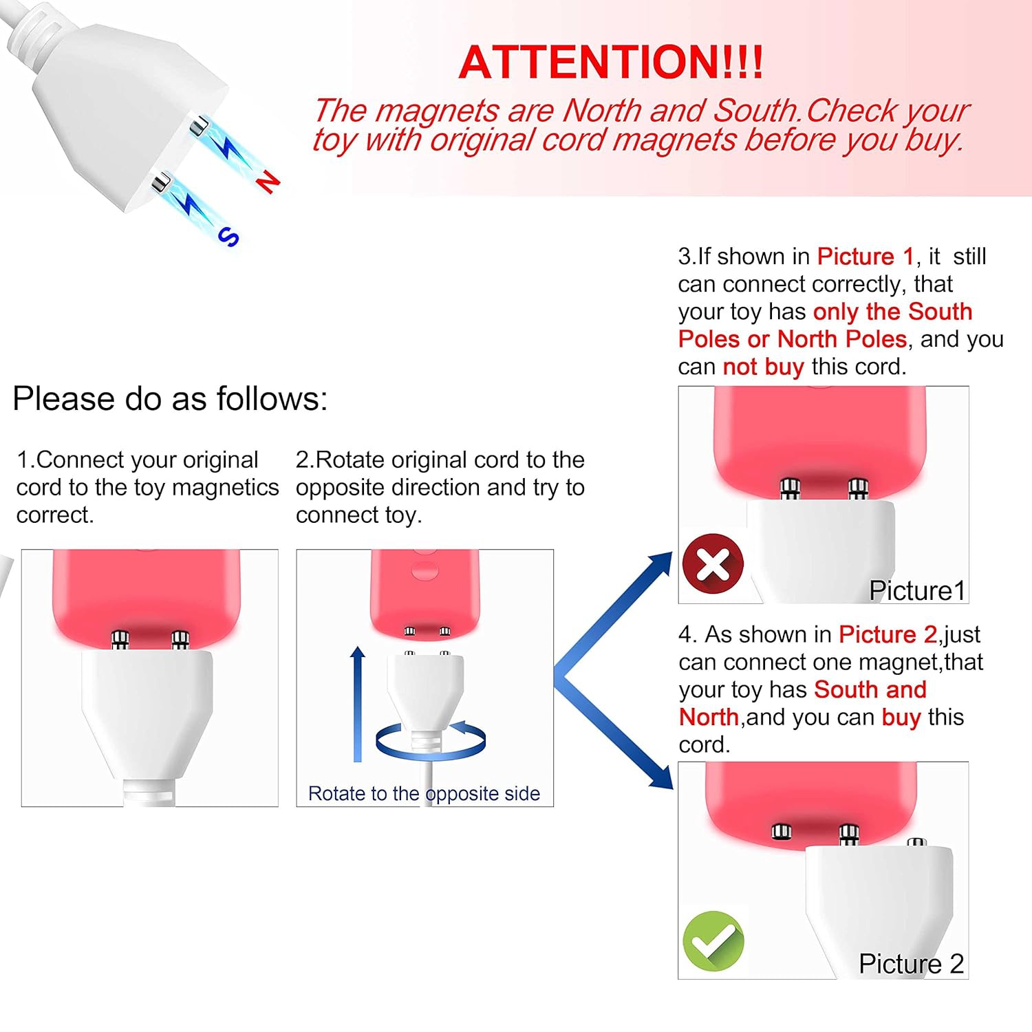 Magnetic USB DC Charger Cable Replacement Charging Cord-(6mm/0.24in)