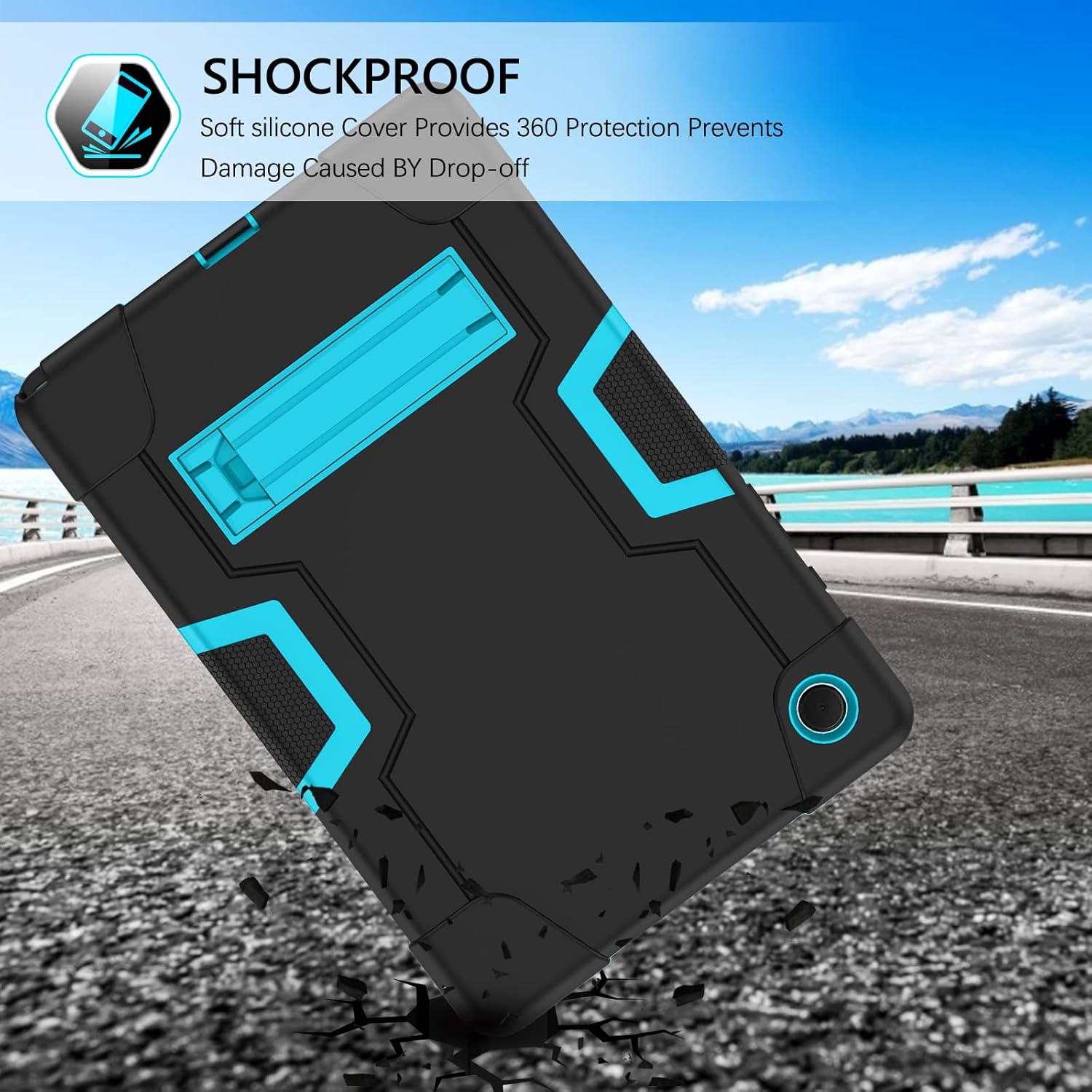 Case for Samsung Galaxy Tab A8 10.5 2022 SM-X200 X205 Kickstand Heavy Duty Cover for Kids 3 in 1 ged