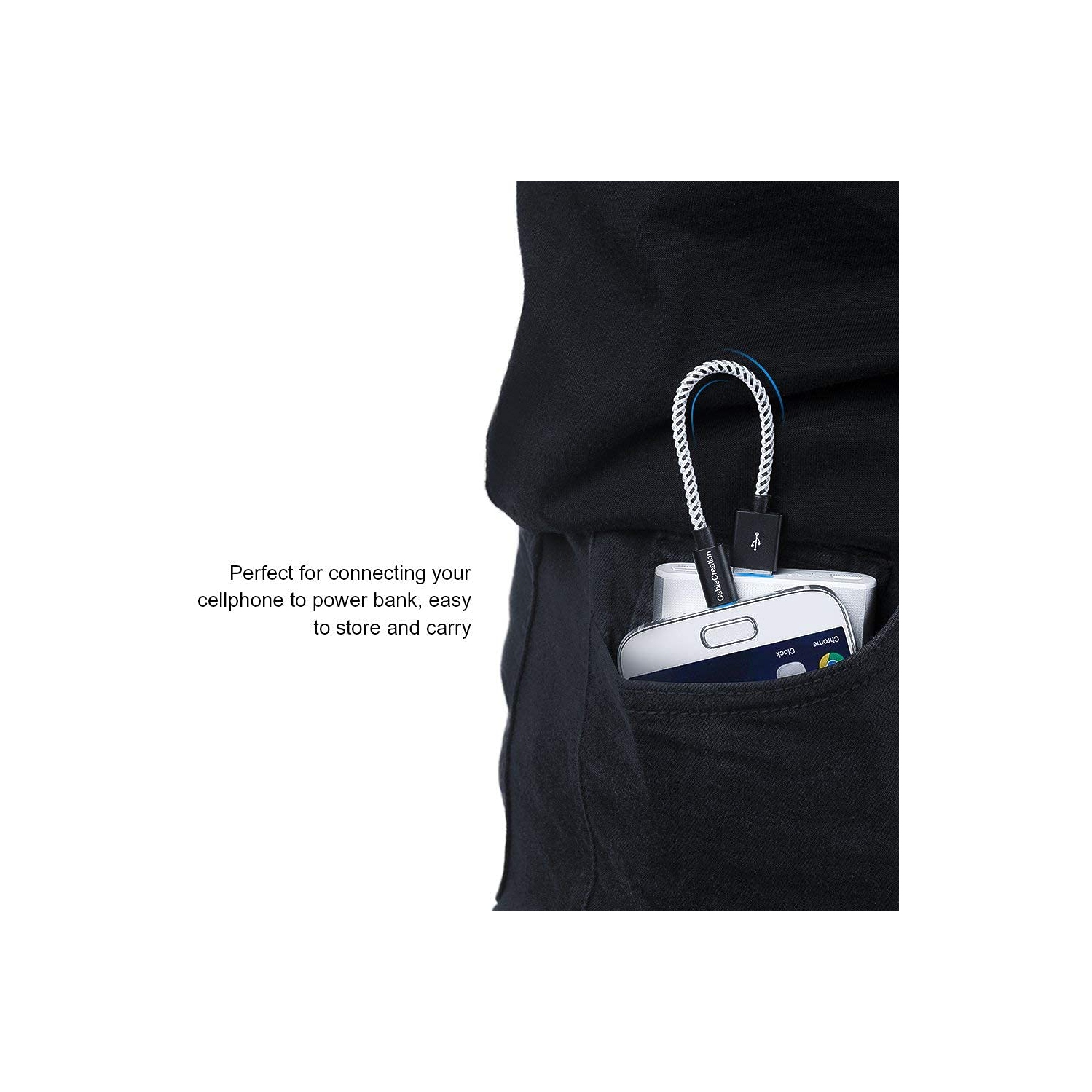 [2-Pack] Short ro USB Cable 0.5FT, Short USB to ro USB Cable Fast Charger Cable Works with PS5,