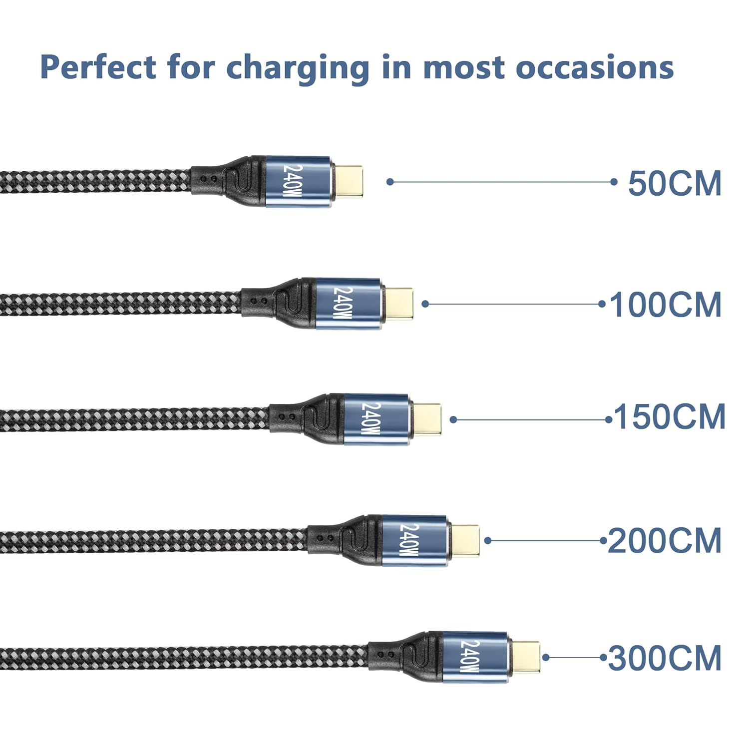 240W USB C to USB C Cable,PD3.1 USB Type-C Fast Charging Cable,USB 2.0 480 Mbps Data Transfer,for
