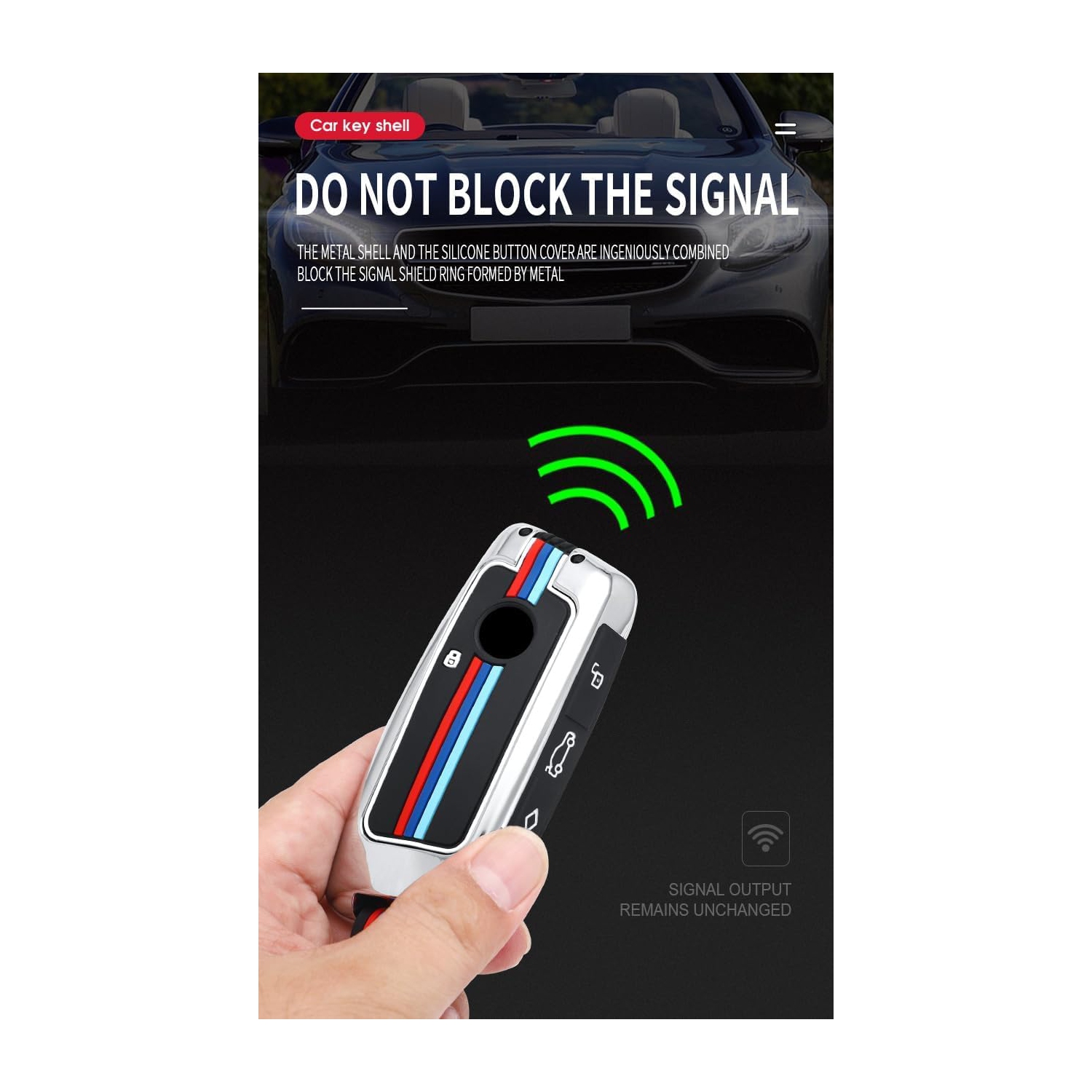 Compatible with BMW Key Fob Cover with Keychain X5 X6 2024/2 3 5 7 Series X1 X7 iX i7 XM 2023-2024, for BMW