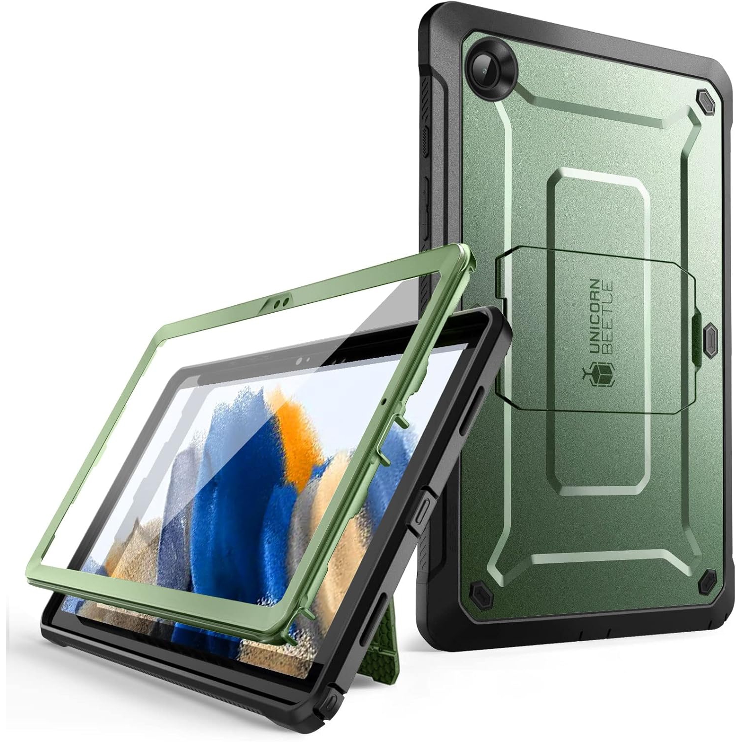 for Galaxy Tab A8 Case with Stand, [Built-in Screen Protector] Full-Body ged Shockproof