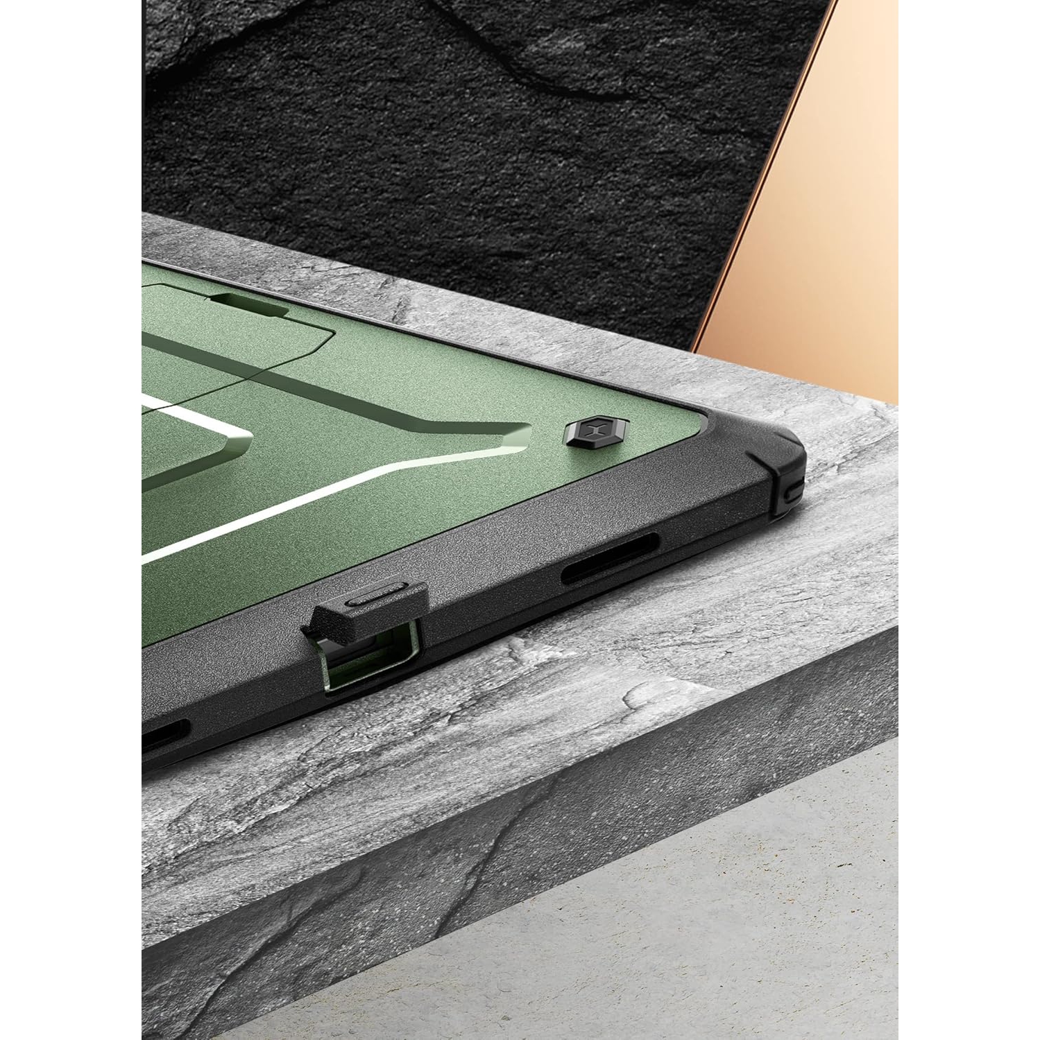 for Galaxy Tab A8 Case with Stand, [Built-in Screen Protector] Full-Body ged Shockproof