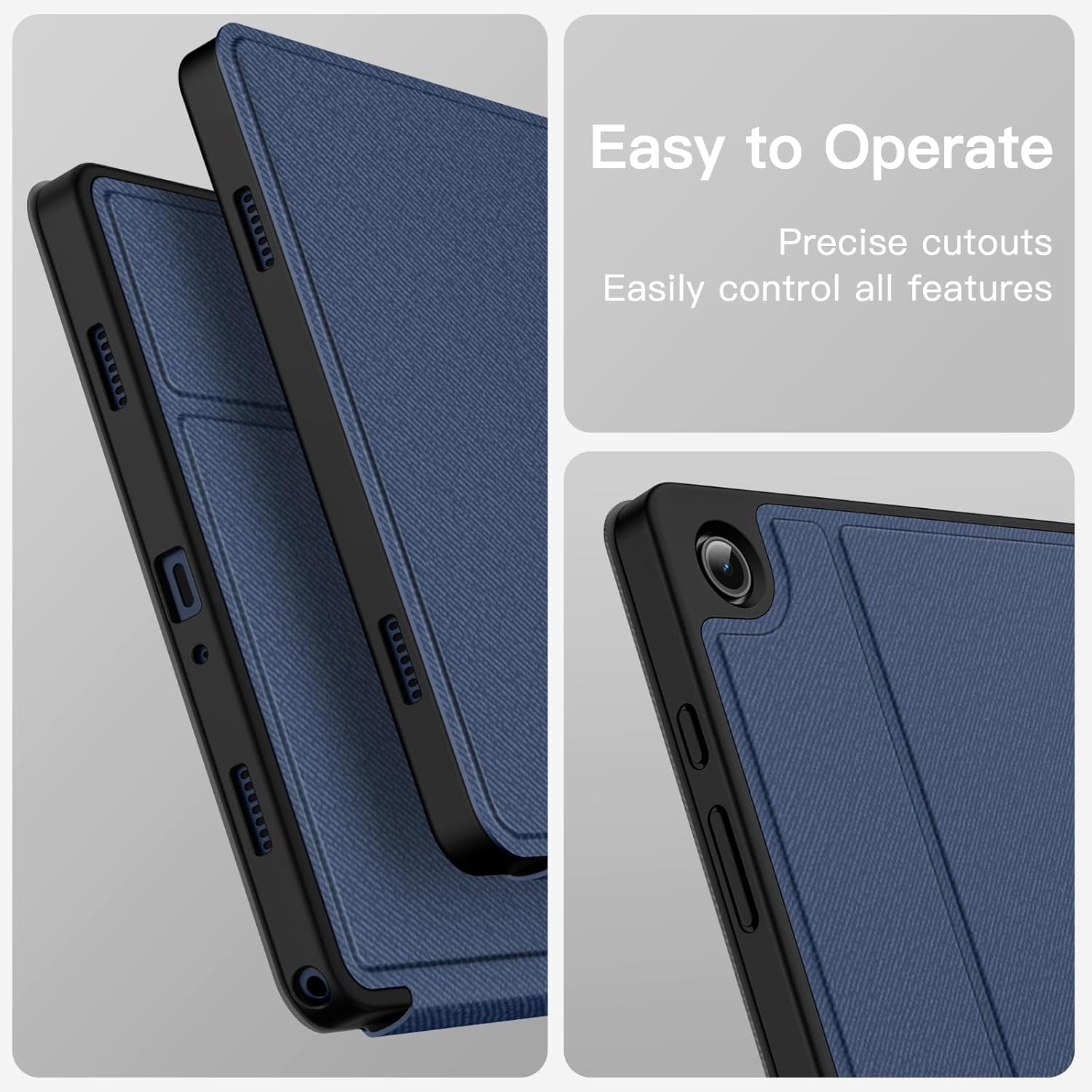 Étui pour Samsung Galaxy Tab A9+/A9 Plus de 11&nbsp;po 2023, étui folio mince pour tablette, multi-angle