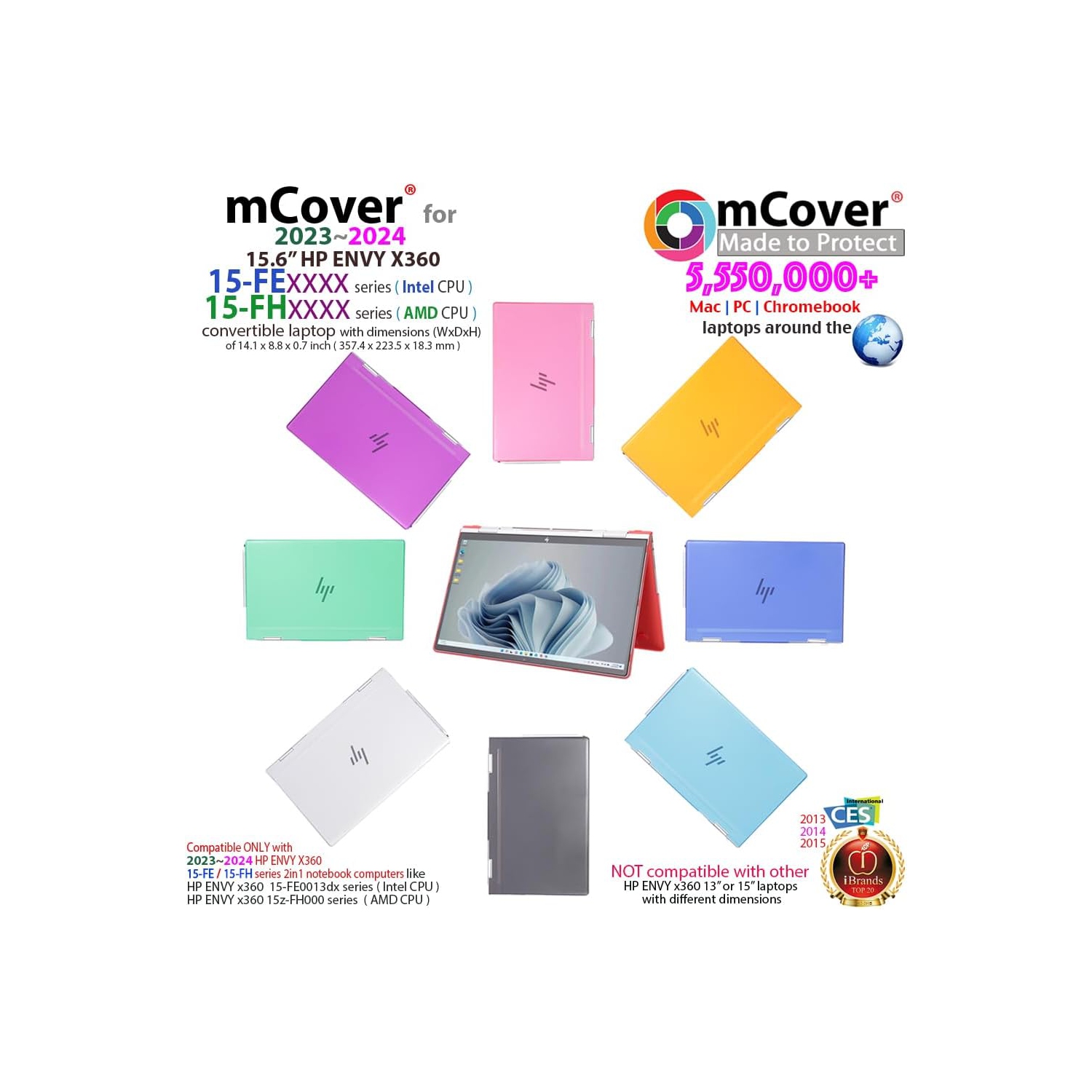 Case Compatible with15.6 HP Envy x360 15-FE0000 / 15-FH0000 (AMD CPU) Series Laptop (NOT Fitting Any