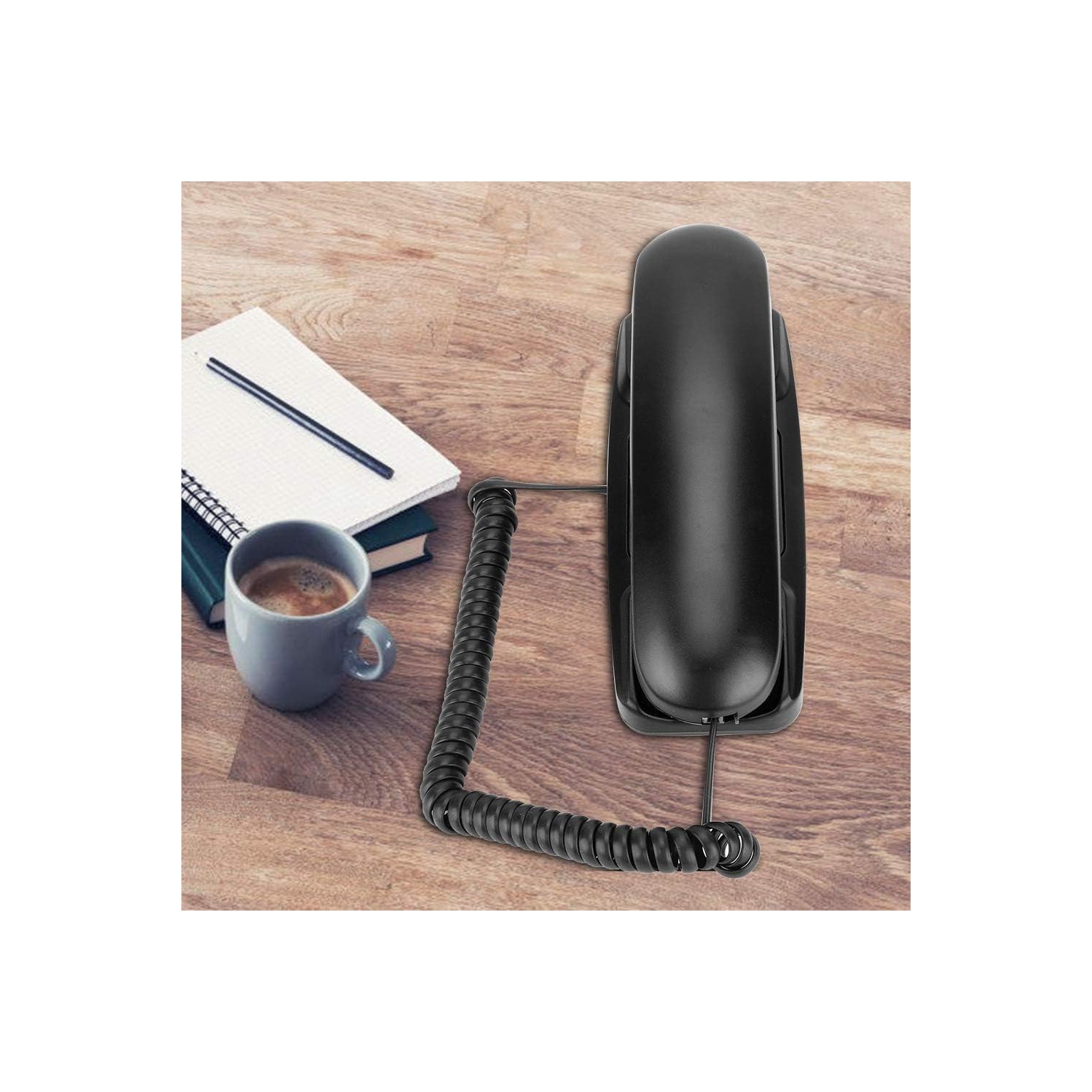 Montage mural, sans afficheur Téléphone filaire Téléphone professionnel compact Téléphone résidentiel pour la famille hôtelière