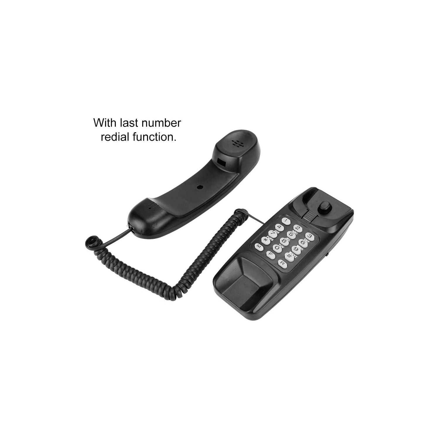 Montage mural, sans afficheur Téléphone filaire Téléphone professionnel compact Téléphone résidentiel pour la famille hôtelière