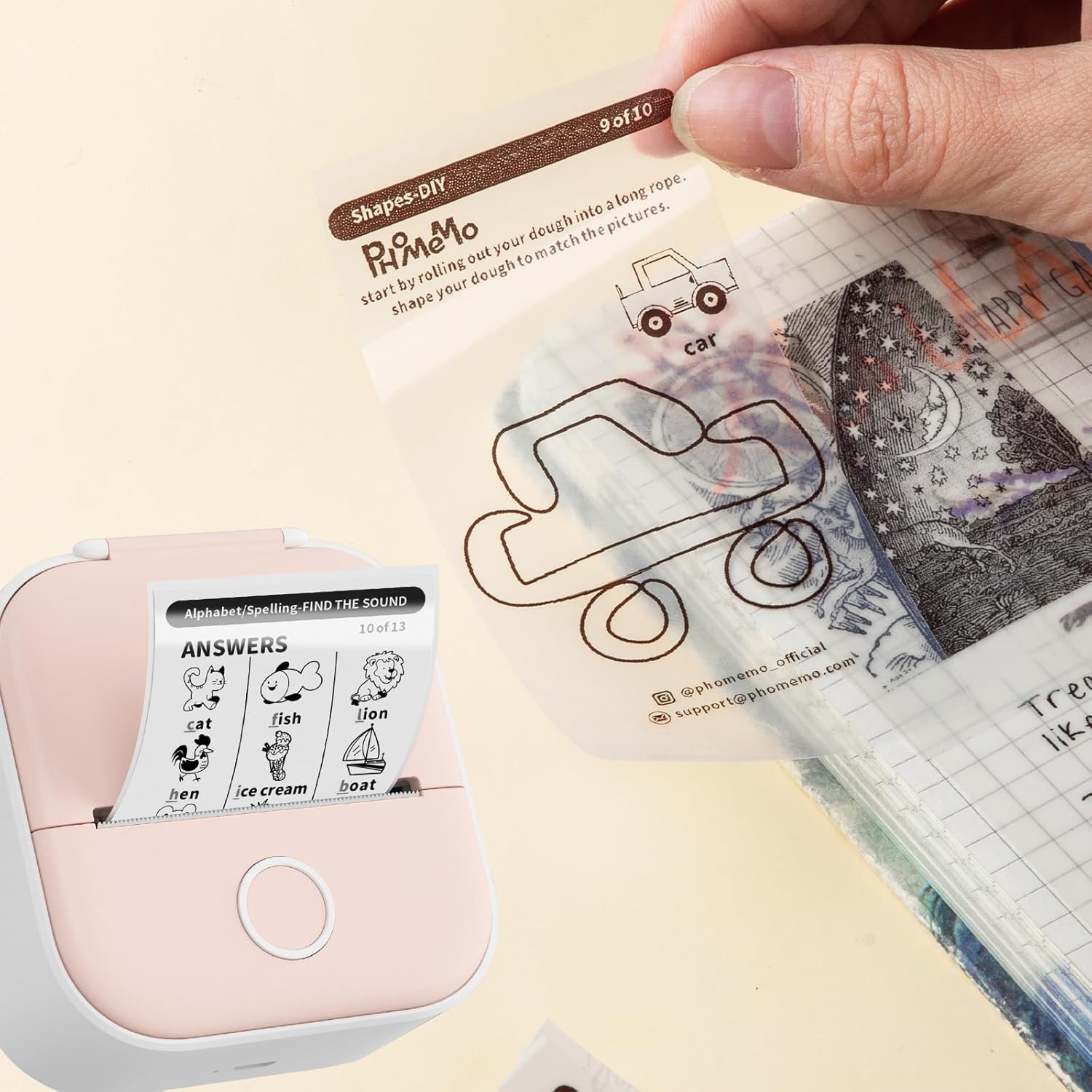 Papier autocollant thermique transparent 50&nbsp;mm x 3,5&nbsp;m, papier adhésif transparent pour imprimante miniature T02 M02, permanent