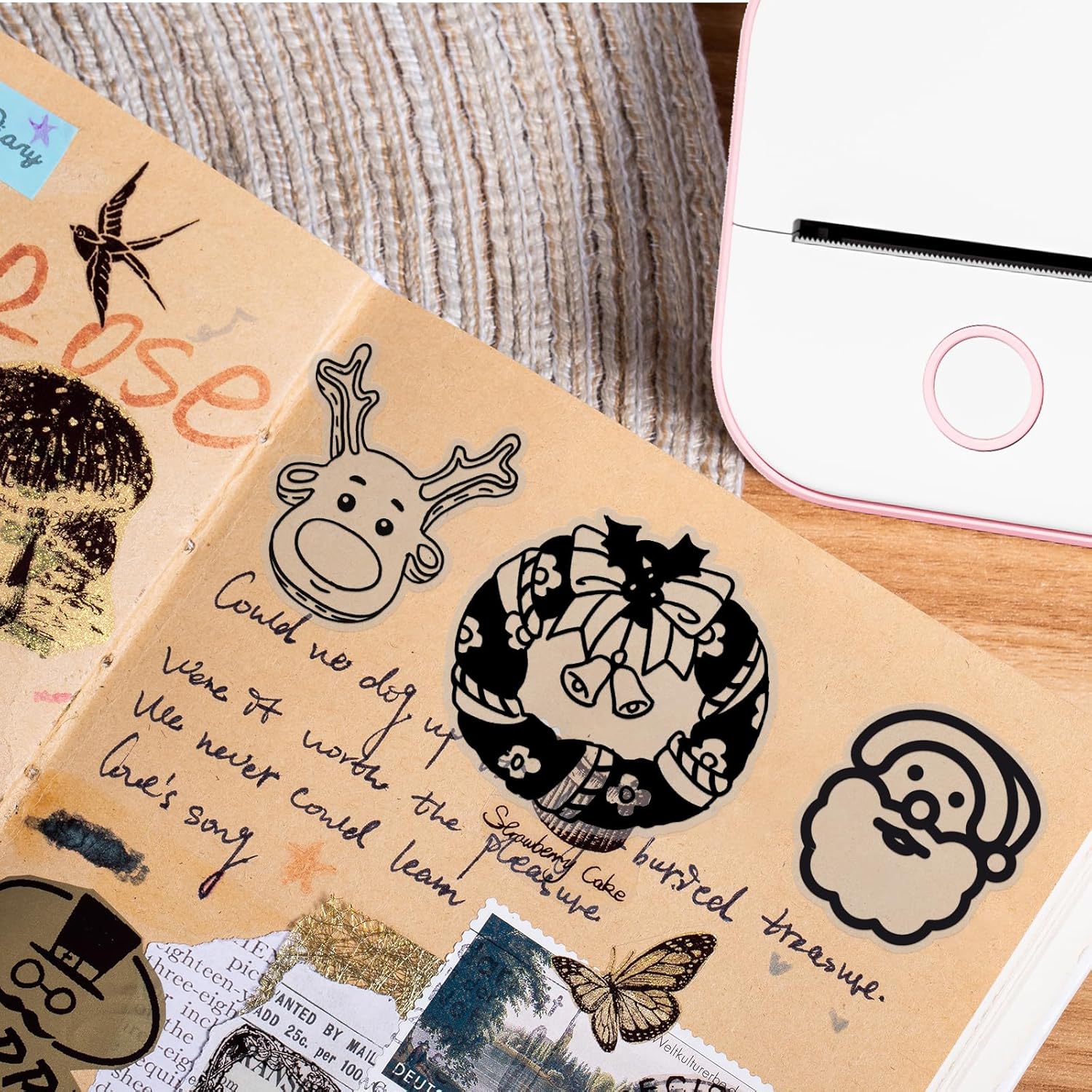 Papier autocollant thermique transparent 50&nbsp;mm x 3,5&nbsp;m, papier adhésif transparent pour imprimante miniature T02 M02, permanent