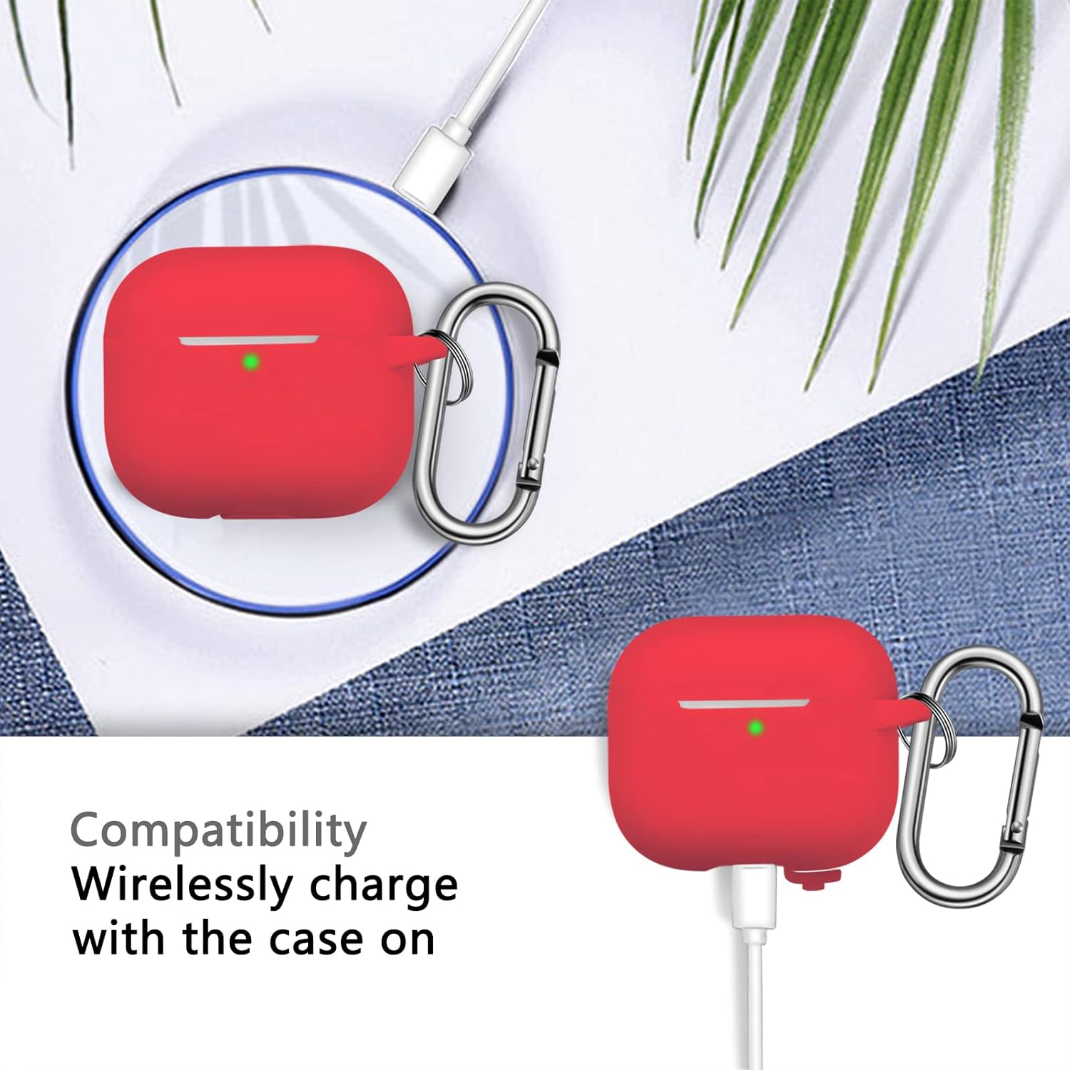 for AirPod 3 Case Cover, Silicone Protective Accessories Skin with Keychain Compatible with AirPod 3rd Generation