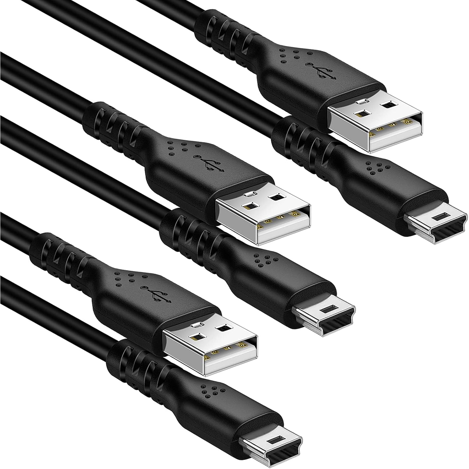 USB Mini Charger Cable, Mini USB Cable[3-Pack 6ft] USB-A 2.0 to Mini B Charging Cord Compatible with PS3
