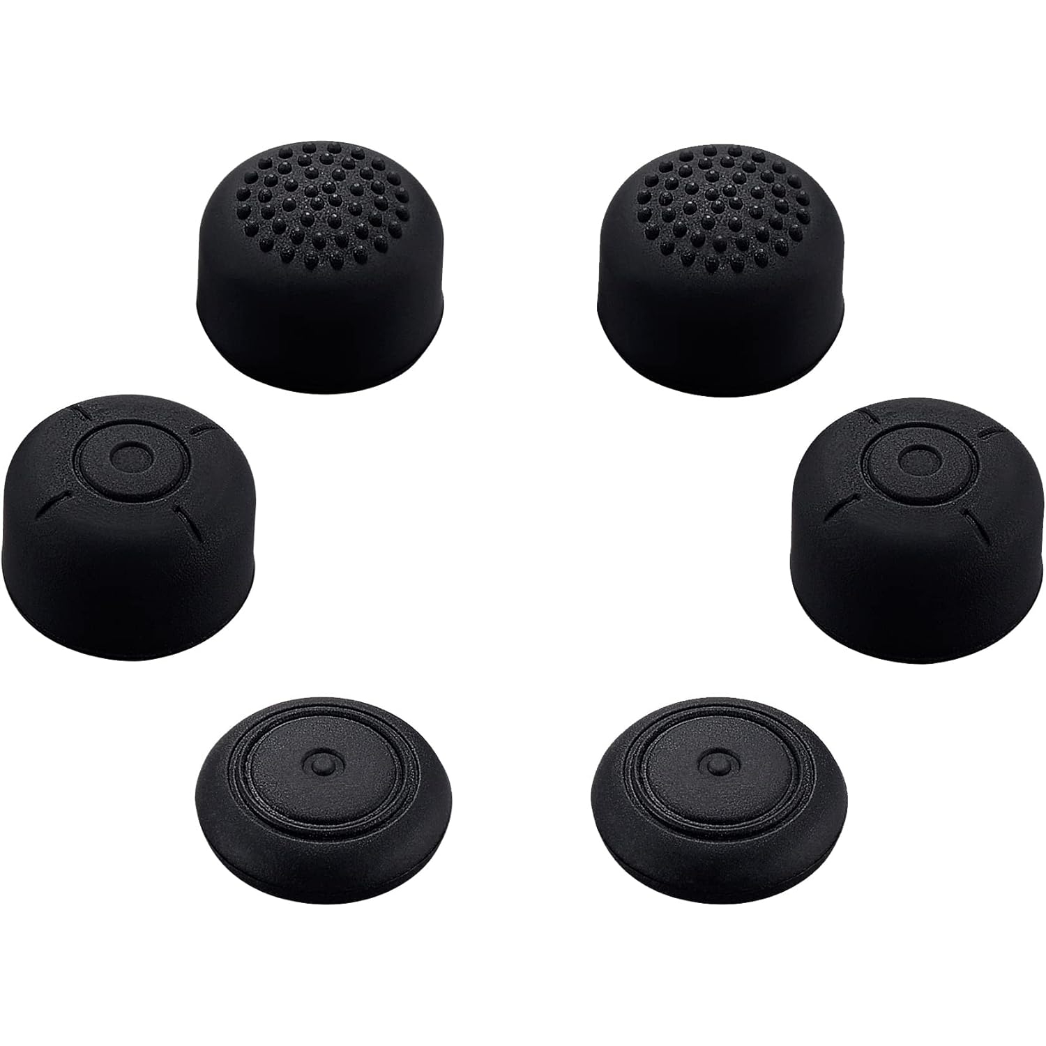 3 paires antidérapantes en silicone noir Longueur étendue Capuchons de manchons Capuchons de manchons Étui pour Nintendo Switch