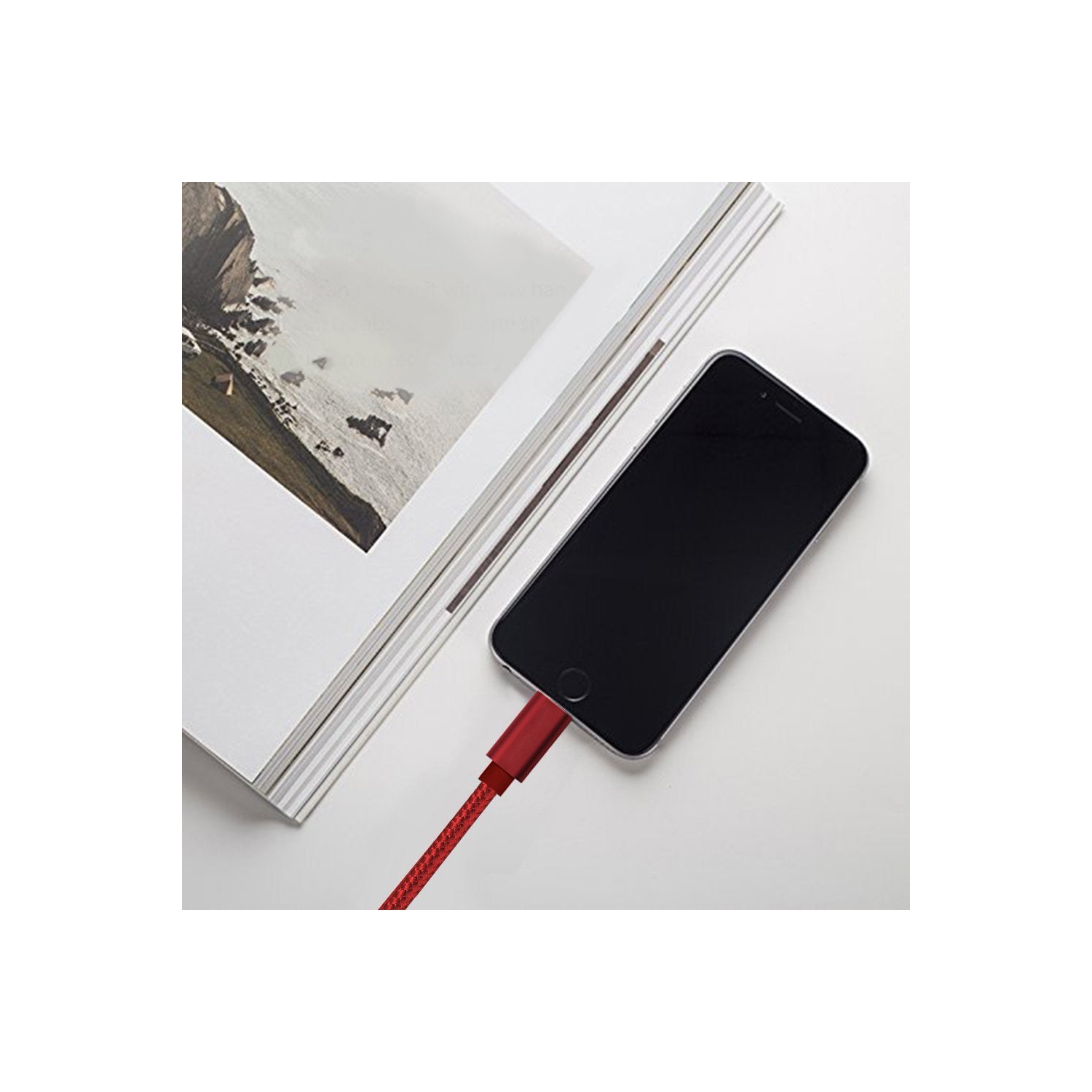 Phone Charger Cable, [2Pack 2 Feet] Nylon Braided Fast Charging USB Cord 0.6M Compatible Phone X 8 8 Plus 7 7 Plus