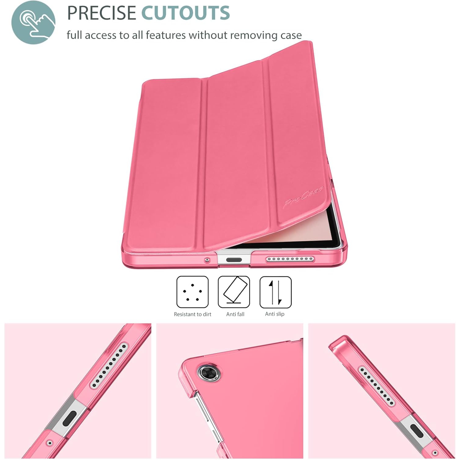 Pour l'étui 4ᵉ gén pour Tab M8 de 8&nbsp;po 2023&nbsp;To-300FU/TB-300XU de Lenovo, Smart Cover protecteur rigide et support mince