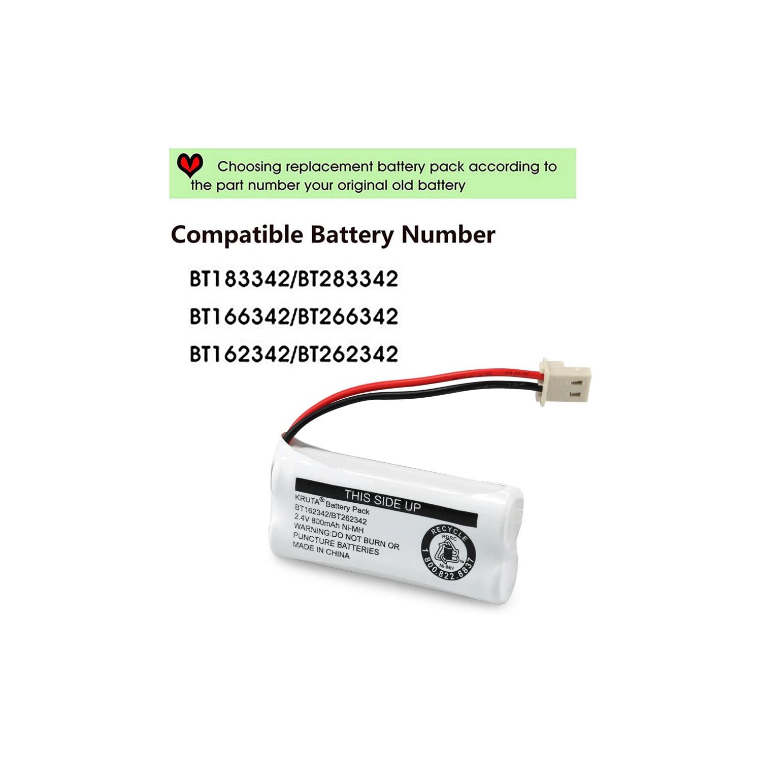 BT162342 BT262342 sans fil ies Compatible avec BT183342 BT283342 BT166342 BT266342 VTech CS6114