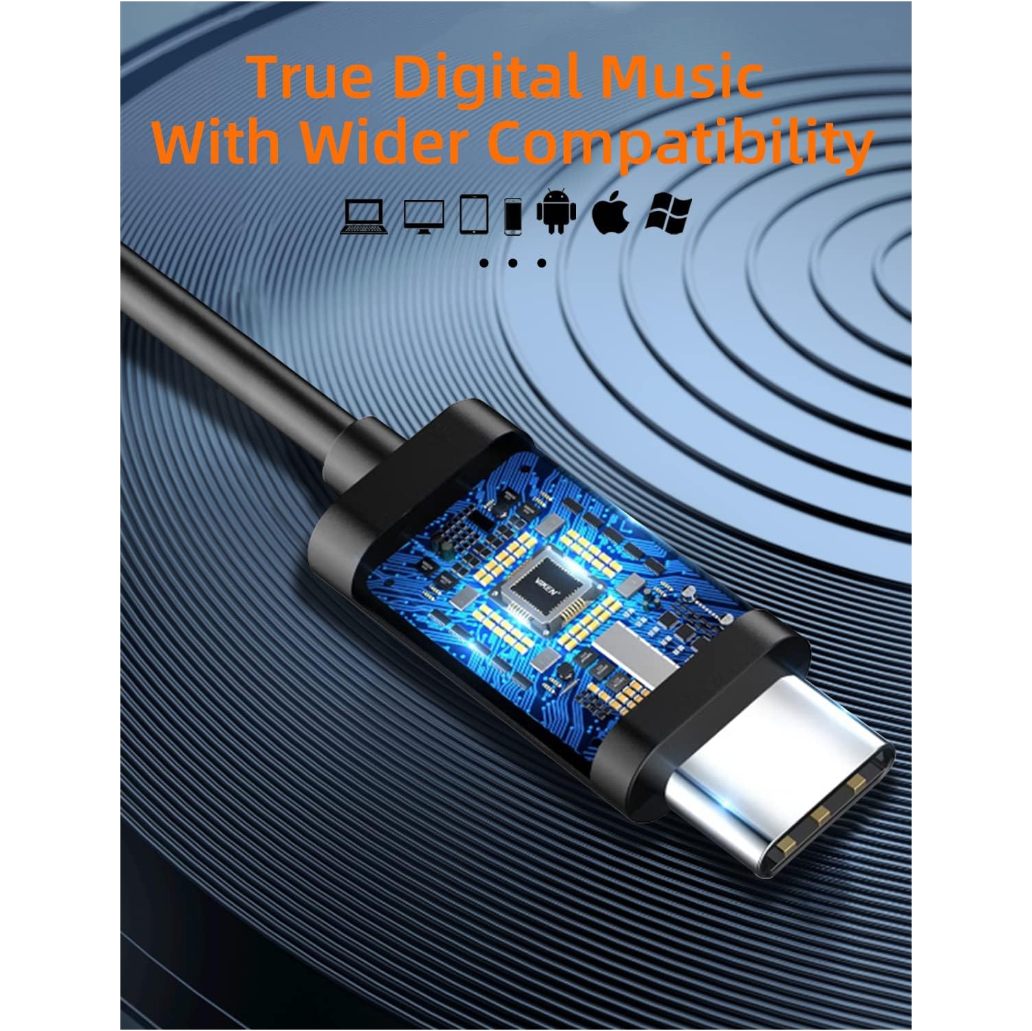 MAS CAENEY TI3 Wired USB Type C Headphones, USB C Earbuds, Earphones with rophone for Samsung S20, Huawei P30 P40,