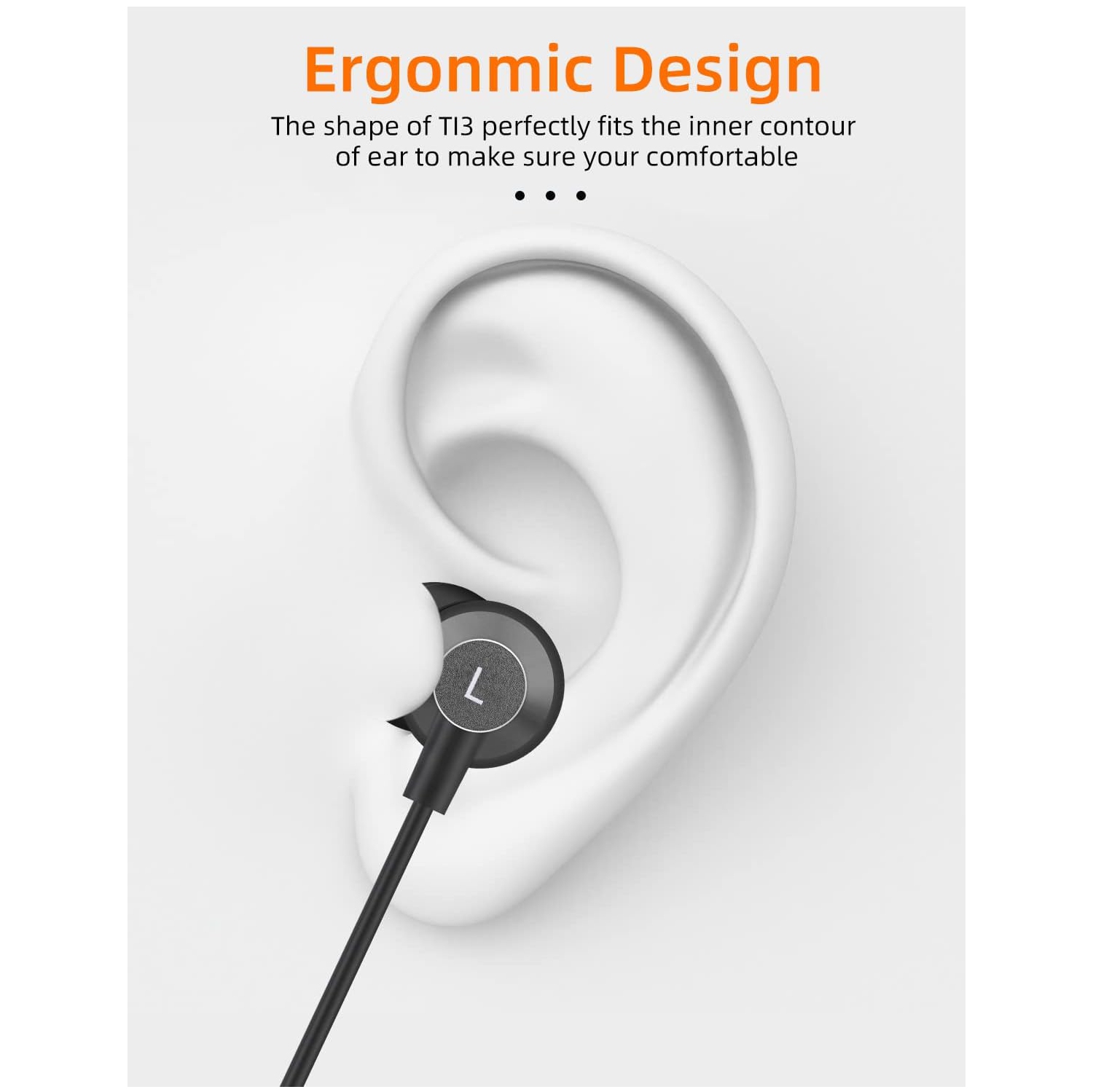 MAS CAENEY TI3 Wired USB Type C Headphones, USB C Earbuds, Earphones with rophone for Samsung S20, Huawei P30 P40,