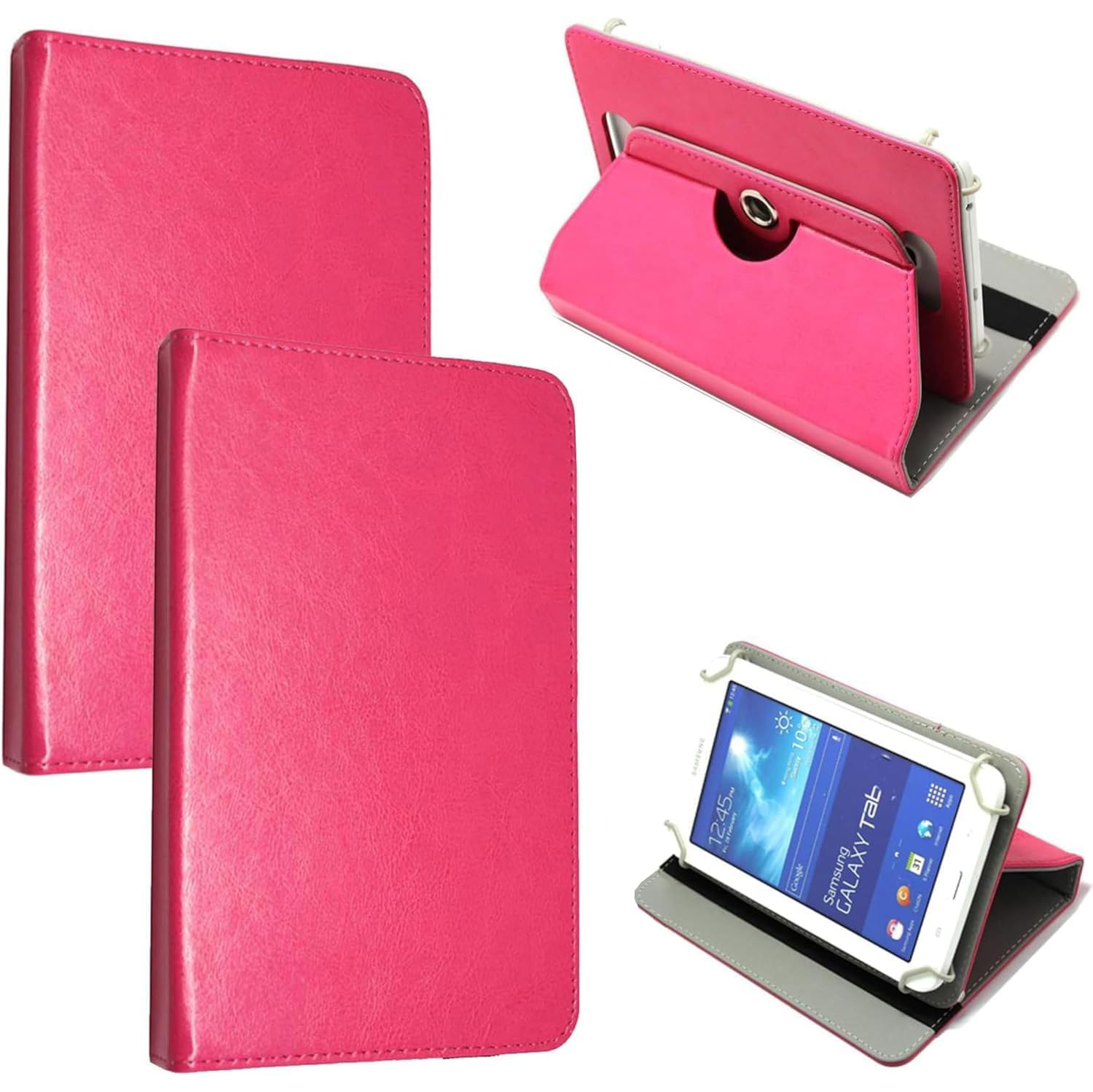 Étui universel pour tablette 7&nbsp;po - Étui folio universel coloré avec support en cuir et rabat pour toutes les tablettes de 7&nbsp;po