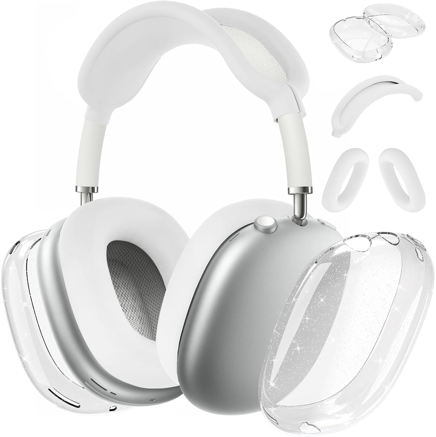 for AirPods Max case Cover,Anti-Scratch Ear Pad Case Cover/Ear Cups Cover/Head Cover for AirPods Max. Clear