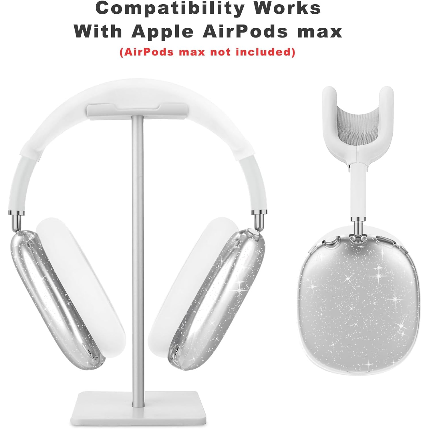 for AirPods Max case Cover,Anti-Scratch Ear Pad Case Cover/Ear Cups Cover/Head Cover for AirPods Max. Clear