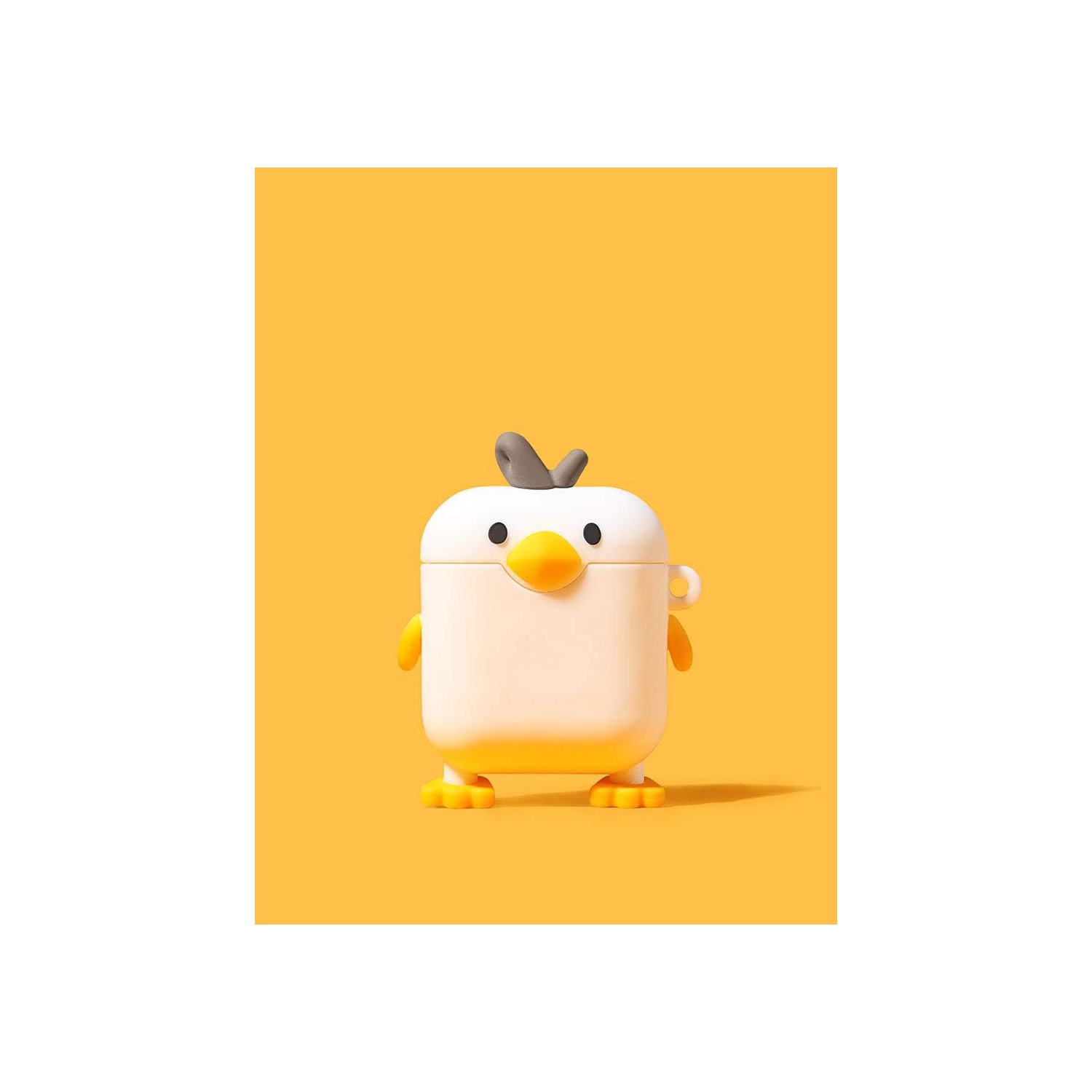 Coque d'étui pour AirPods 1 2 Pro Cartoon Funny Silicone Airpods Couvercle-support en forme de poussin pour AirPods 1 2