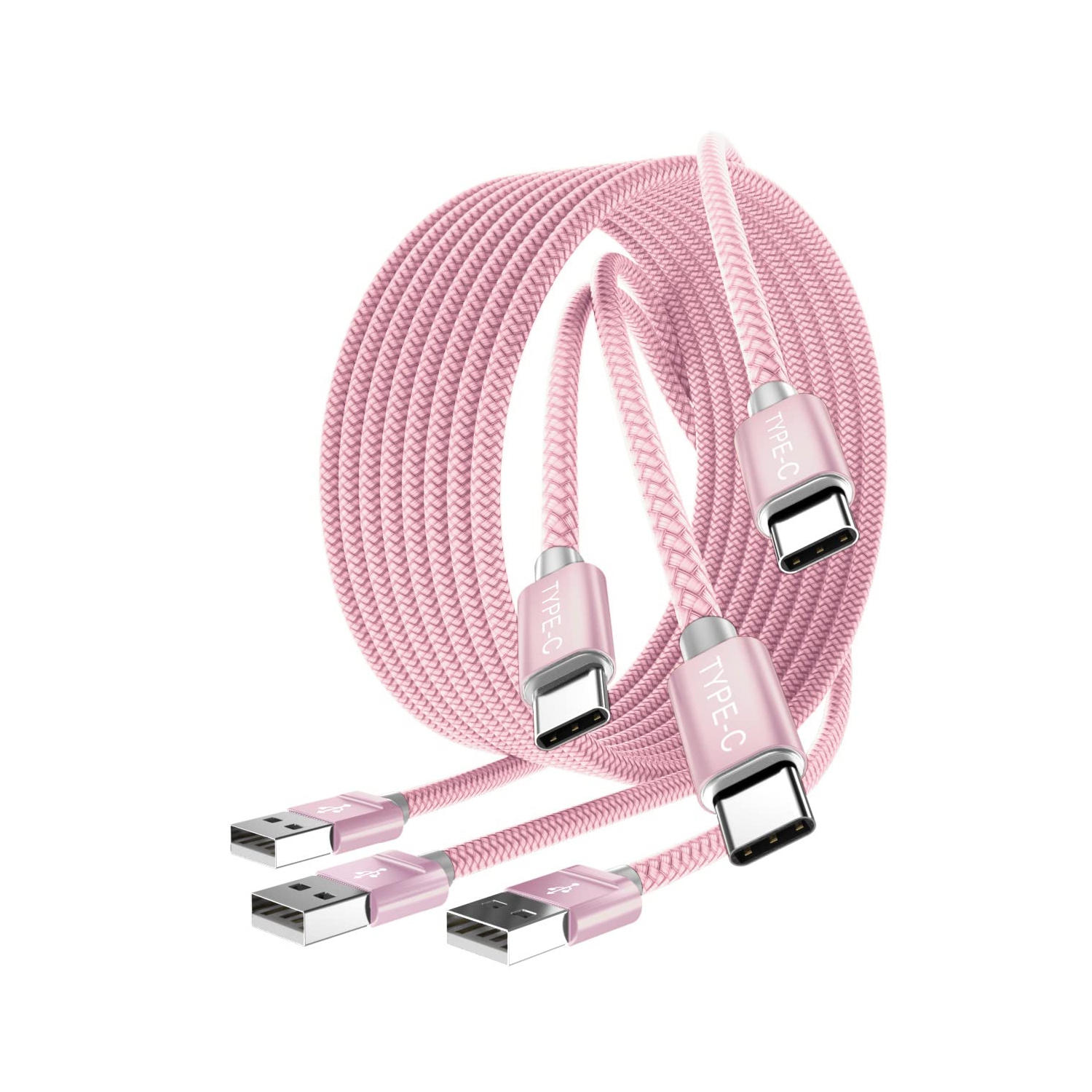 USB Type C Charger Cable 3-Pack 3.3/6.6/10FT,Charging Cord for iPhone 16 15 Pro Max,Samsung Galaxy A10E A20