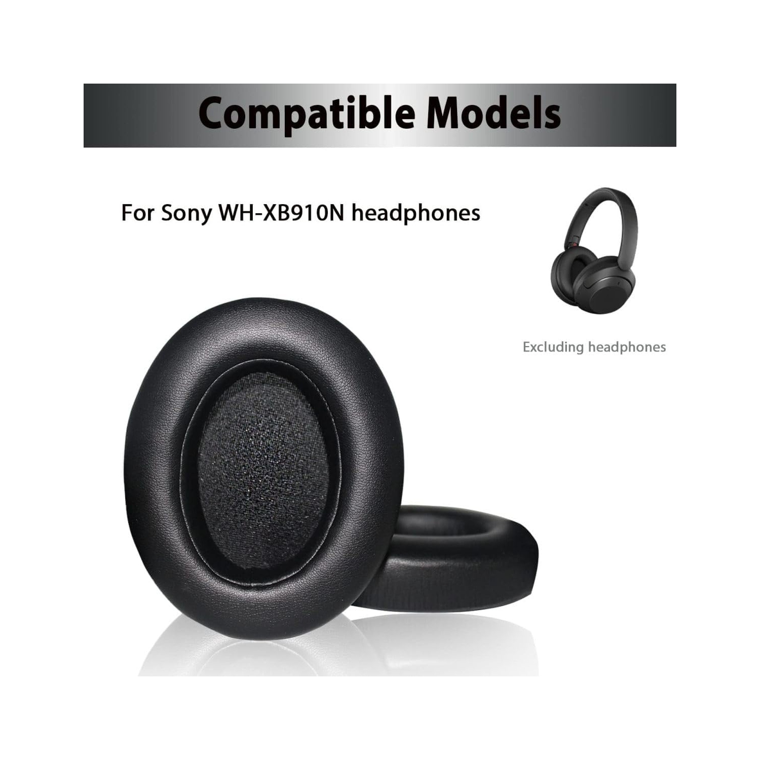 WH-XB910N Replacement Earpads Ear Cushions with Net and Buckle,Noise Canceling Cover Ear Pads Repair Parts