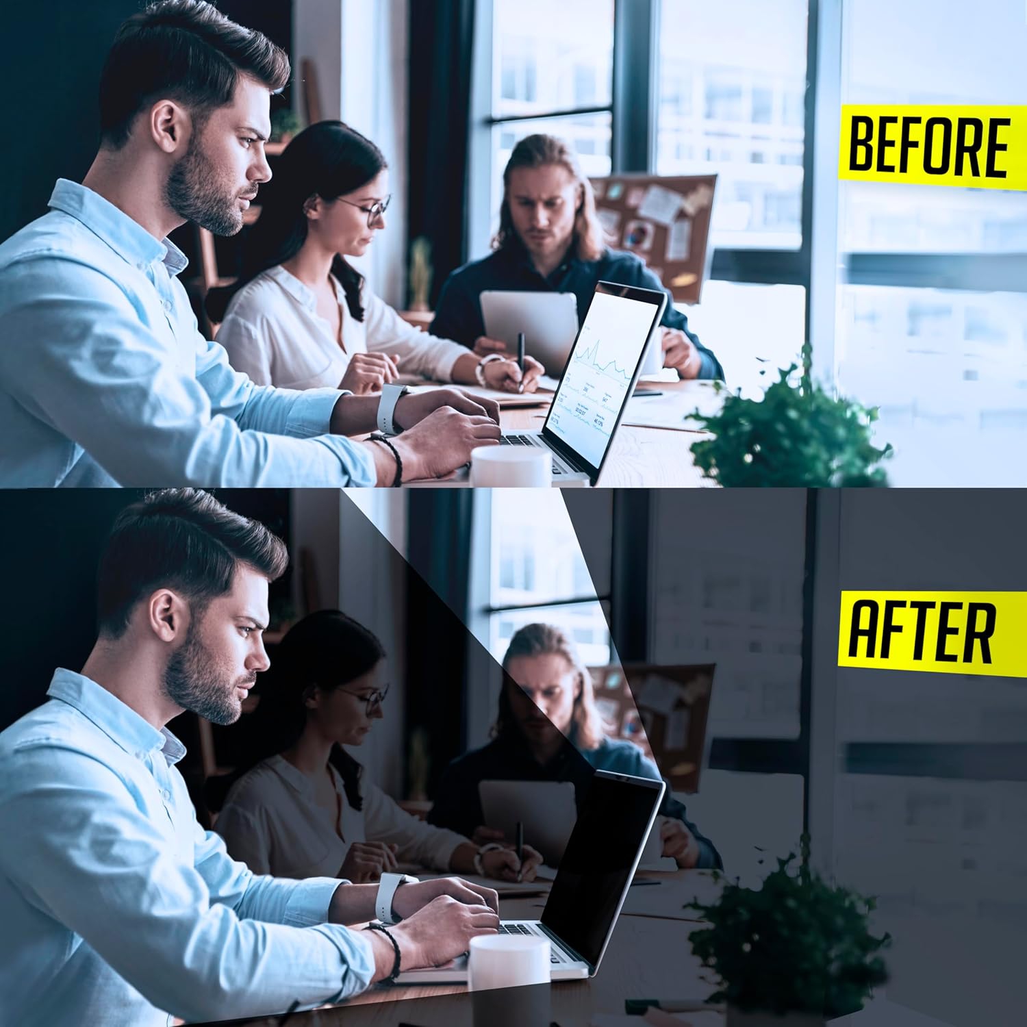 Removable Privacy Screen Compatible With MacBook Air 13" 2018, 2019, 2020, 2021, M1 | Easy On/Off Anti-Glare Laptop