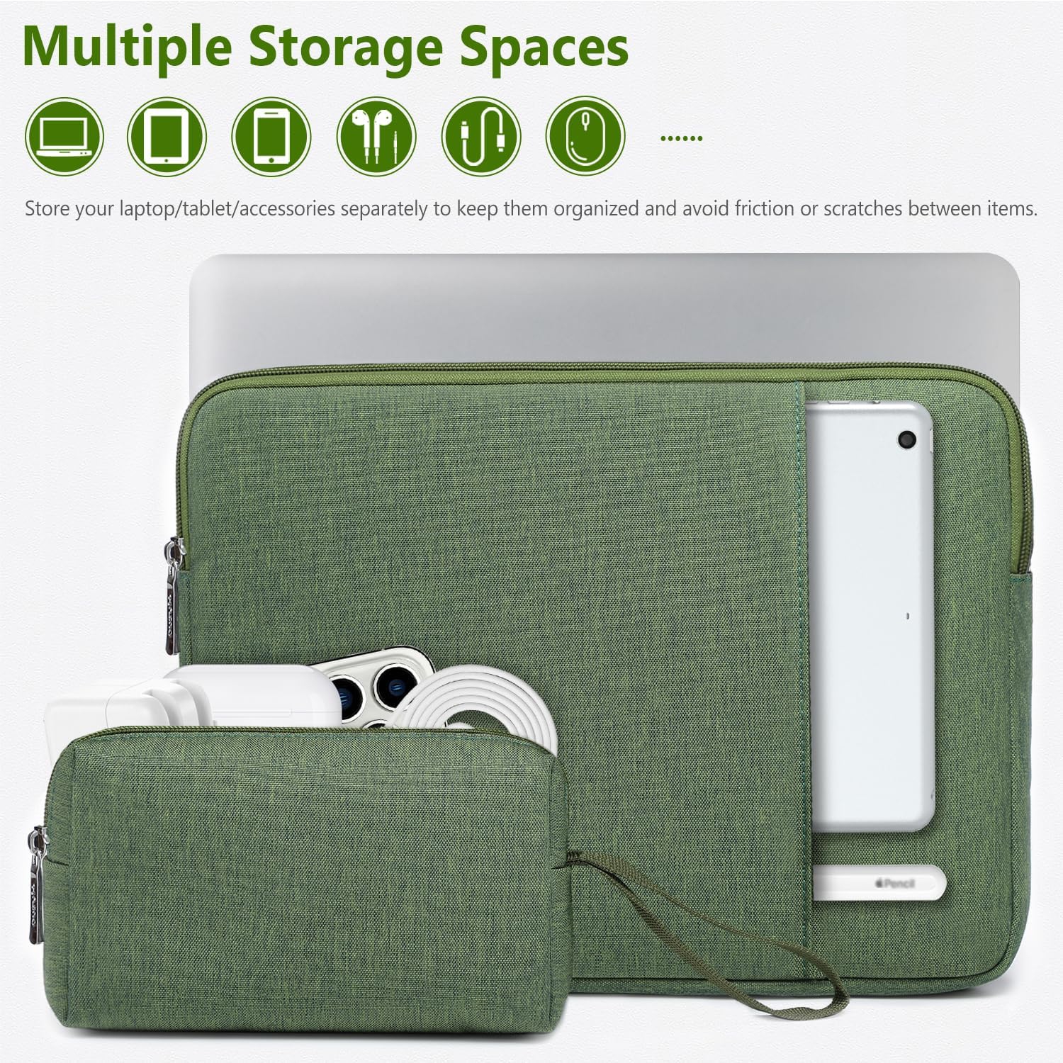 Housse pour portable de 14-15&nbsp;po pour MacBook Air 15 M3 M2, MacBook Pro 15, Surface Laptop 15, XPS 15 Plus de Dell