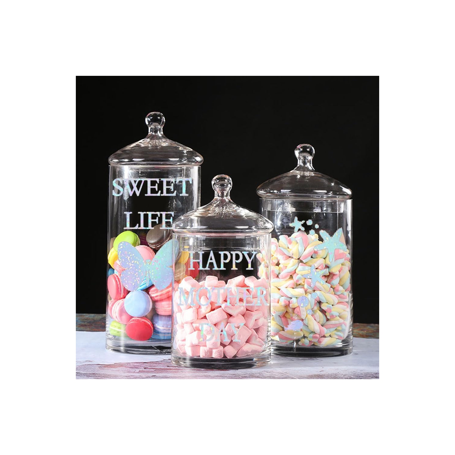 40 feuilles de papier autocollant holographique, autocollant de plastification auto-adhésif en vinyle transparent format A4 4 styles 8 11,6&nbsp;po