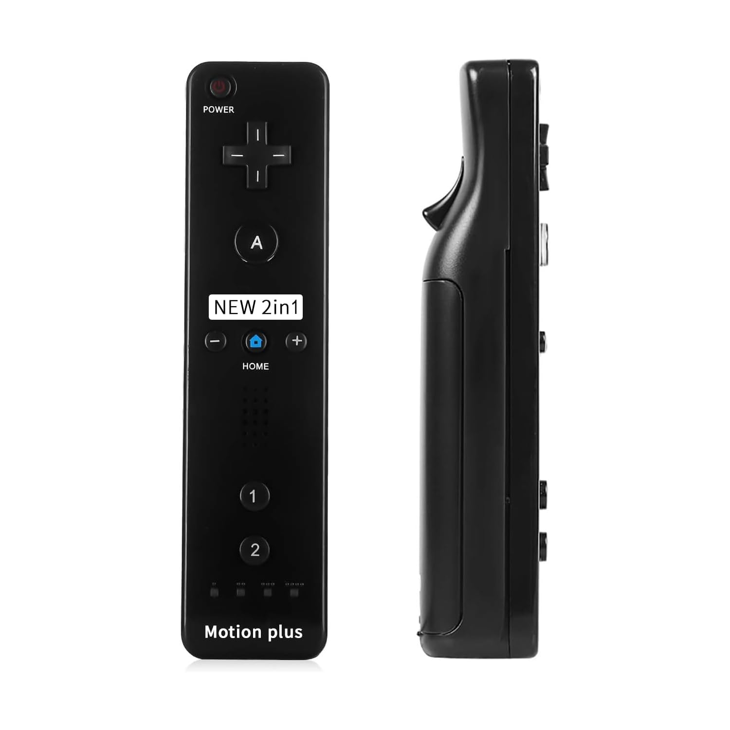 Télécommande Wii et manette Nunchuck avec étui en silicone et dragonne - Noir fin