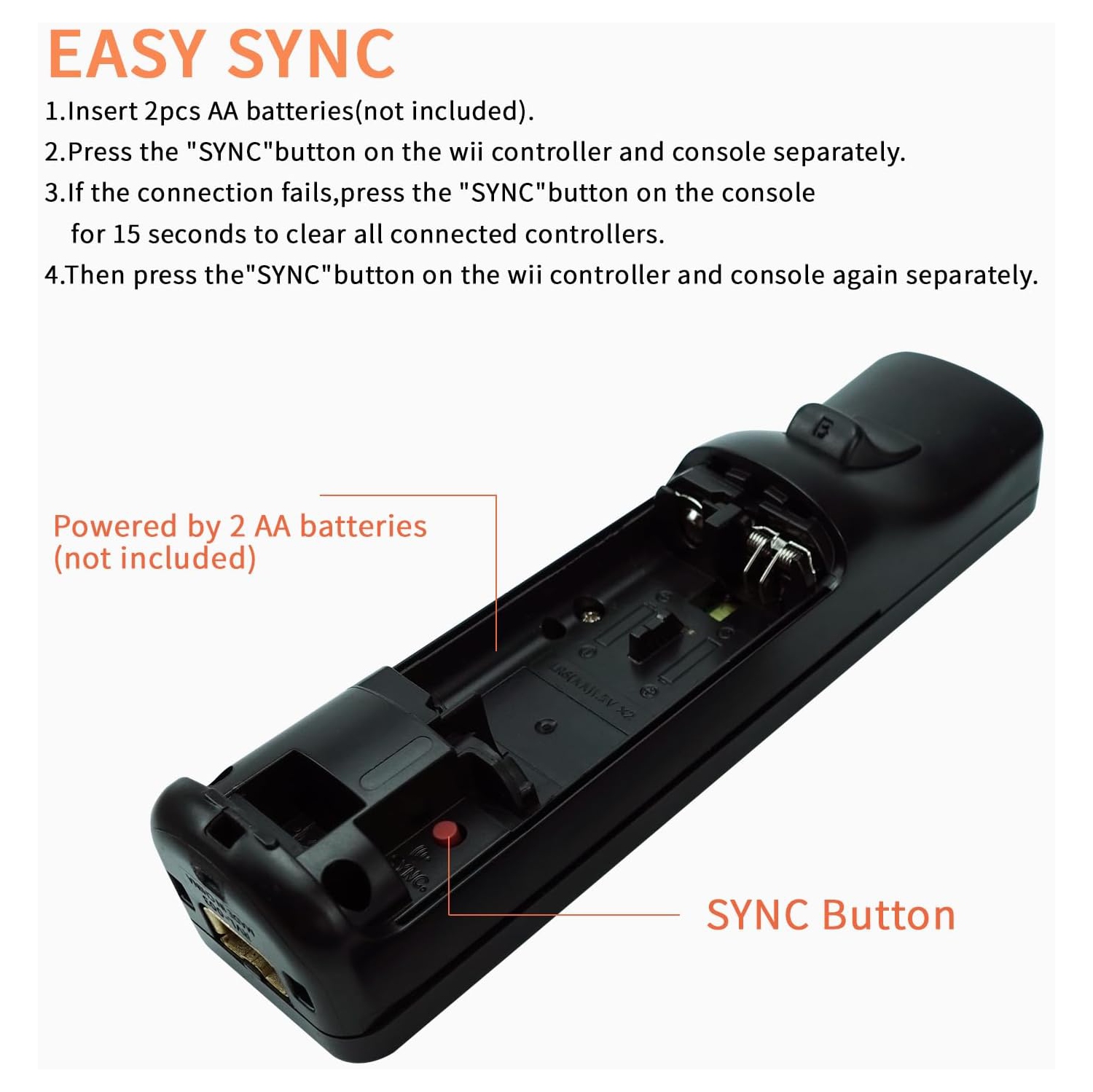 Télécommande Wii et manette Nunchuck avec étui en silicone et dragonne - Noir fin