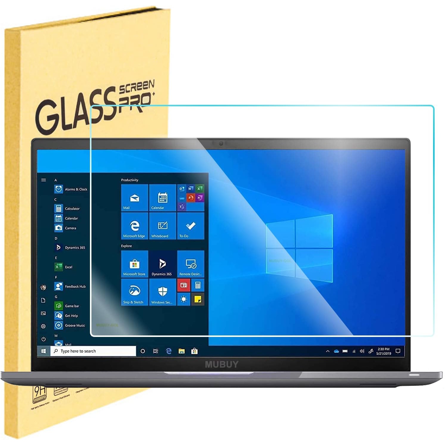 15.6" Laptop Screen Protector Tempered Gl (345x194mm/ W x H) for 15.6"