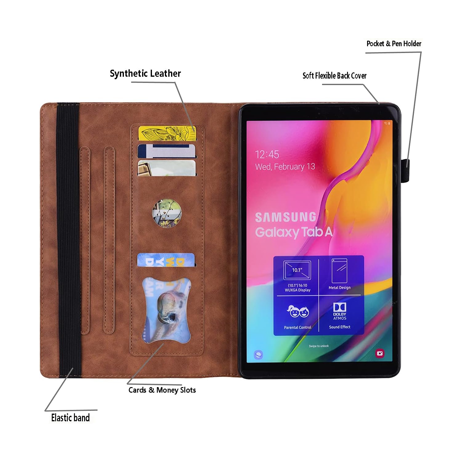 Lenovo Tab P11 Plus 2021 /Tab P11 Case 11 inch 2020 Stand Folio Case PU Leather