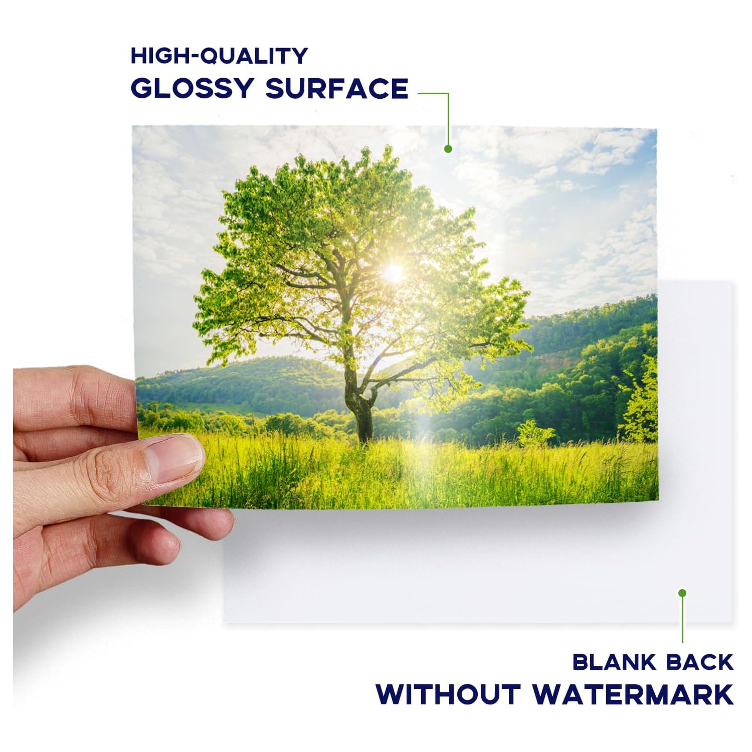 Papier photo 4x6, papier photo glacé 4x6 pour imprimante photo jet d'encre, 100 feuilles, papier photo épais 200&nbsp;GSM pour teinture