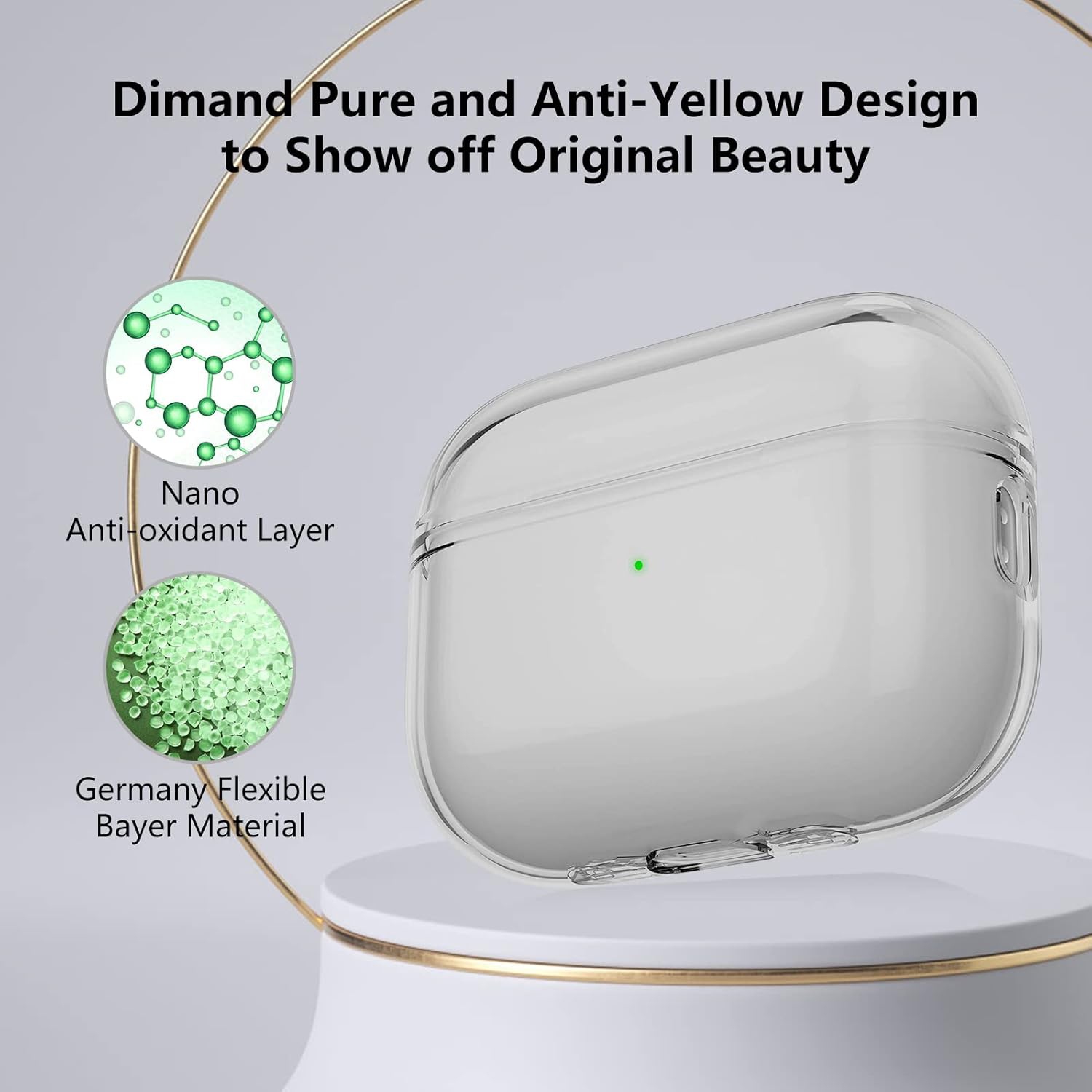 for Airpods Pro 2 Case Clear,Soft TPU Clear Case for Airpods Pro 2nd Generation Case Cover 2022,Full