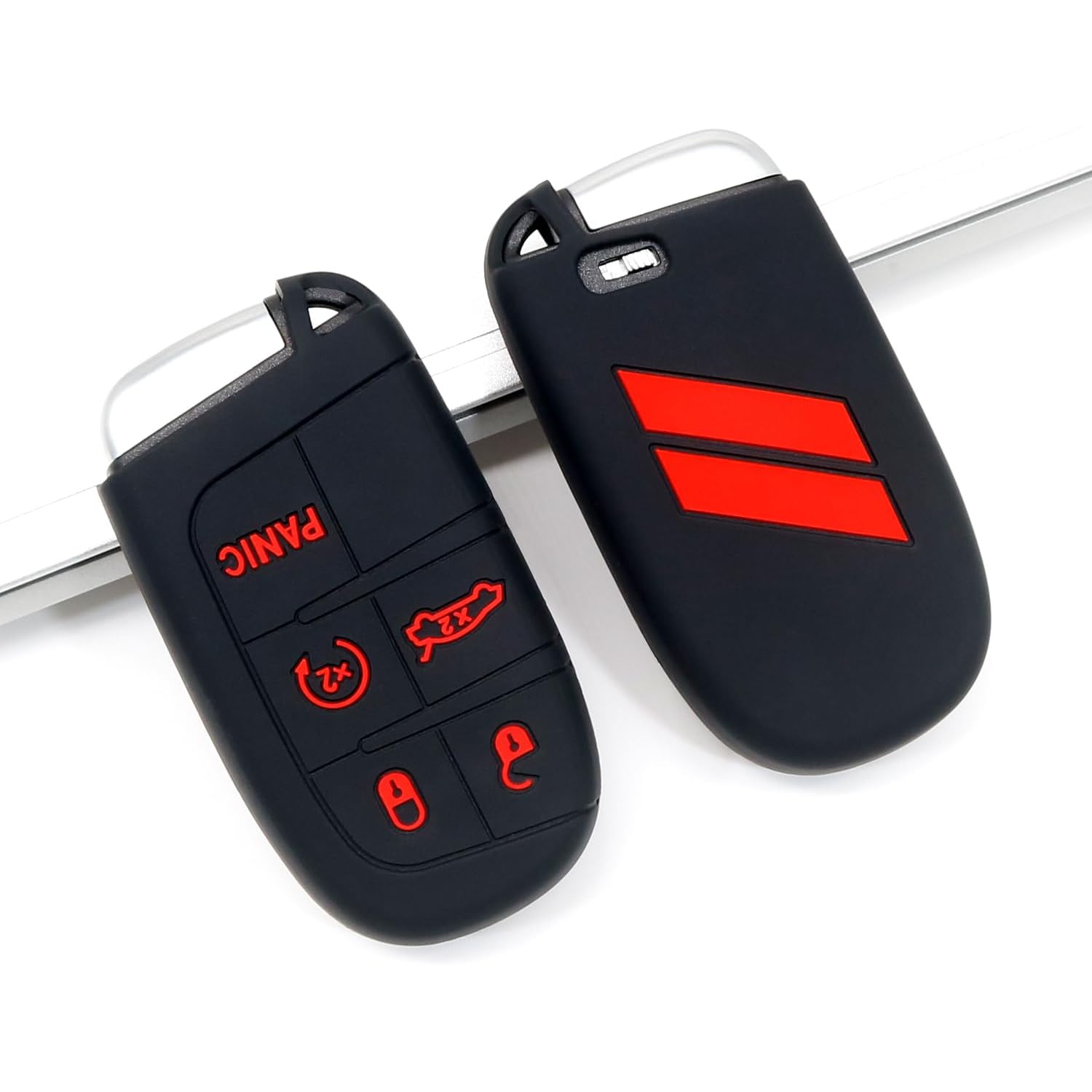 Key Fob Cover for Dodge Accessories 5 Button Key Fob Case for Dodge Charger Challenger Durango Journey